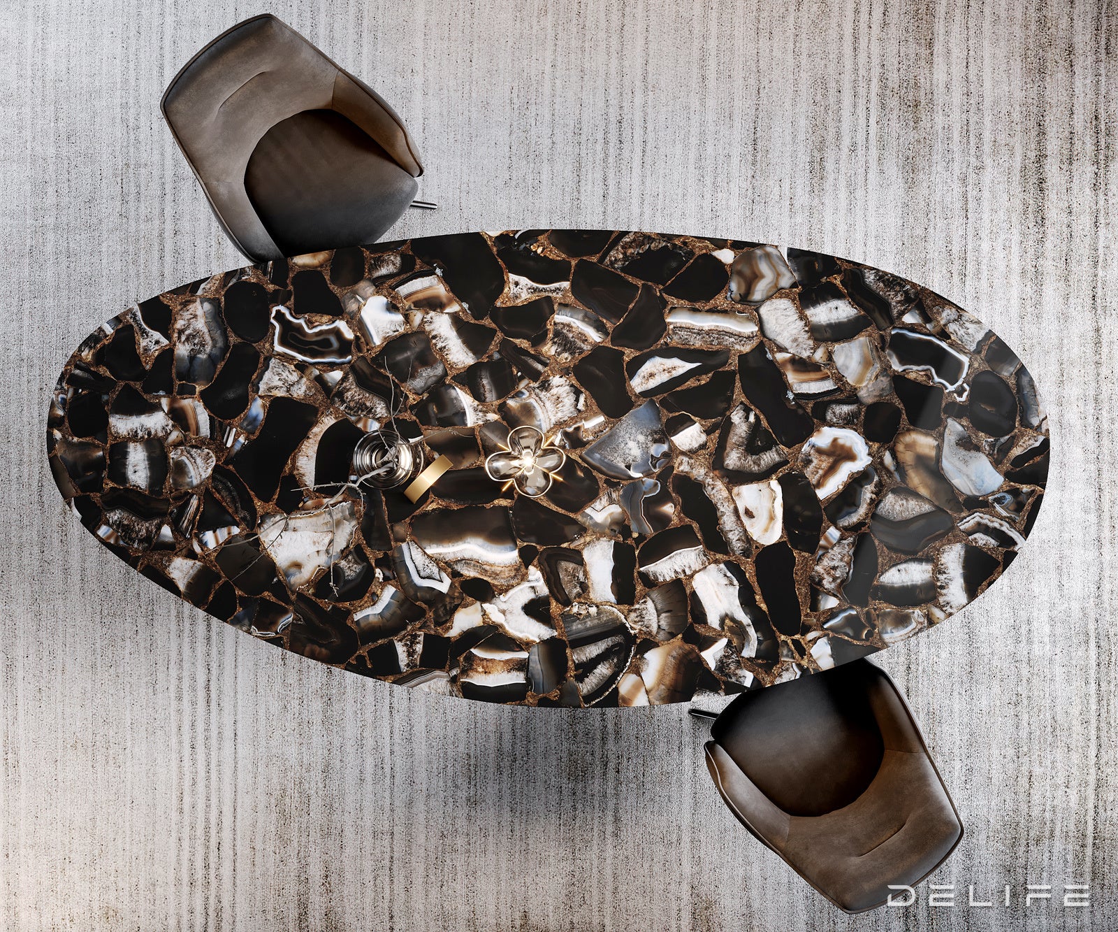 Blagovaonski stol Edge 280x130cm, Materijal: Keramika na staklu