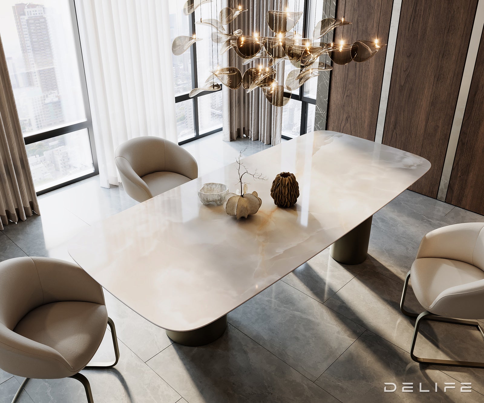 Blagovaonski stol Edge 270x120cm, Materijal: Keramika na staklu