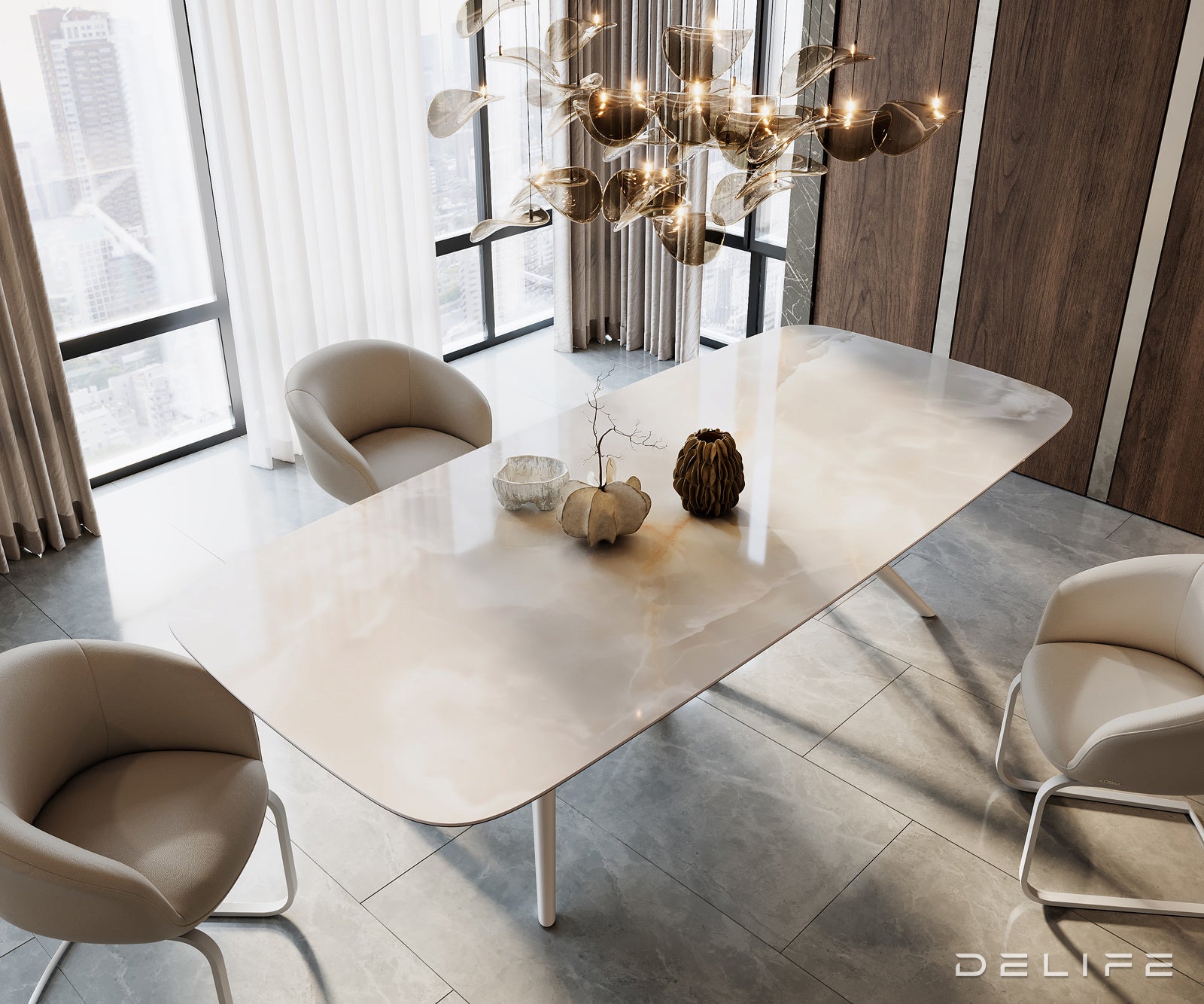 Blagovaonski stol Edge 270x120cm, Materijal: Keramika na staklu