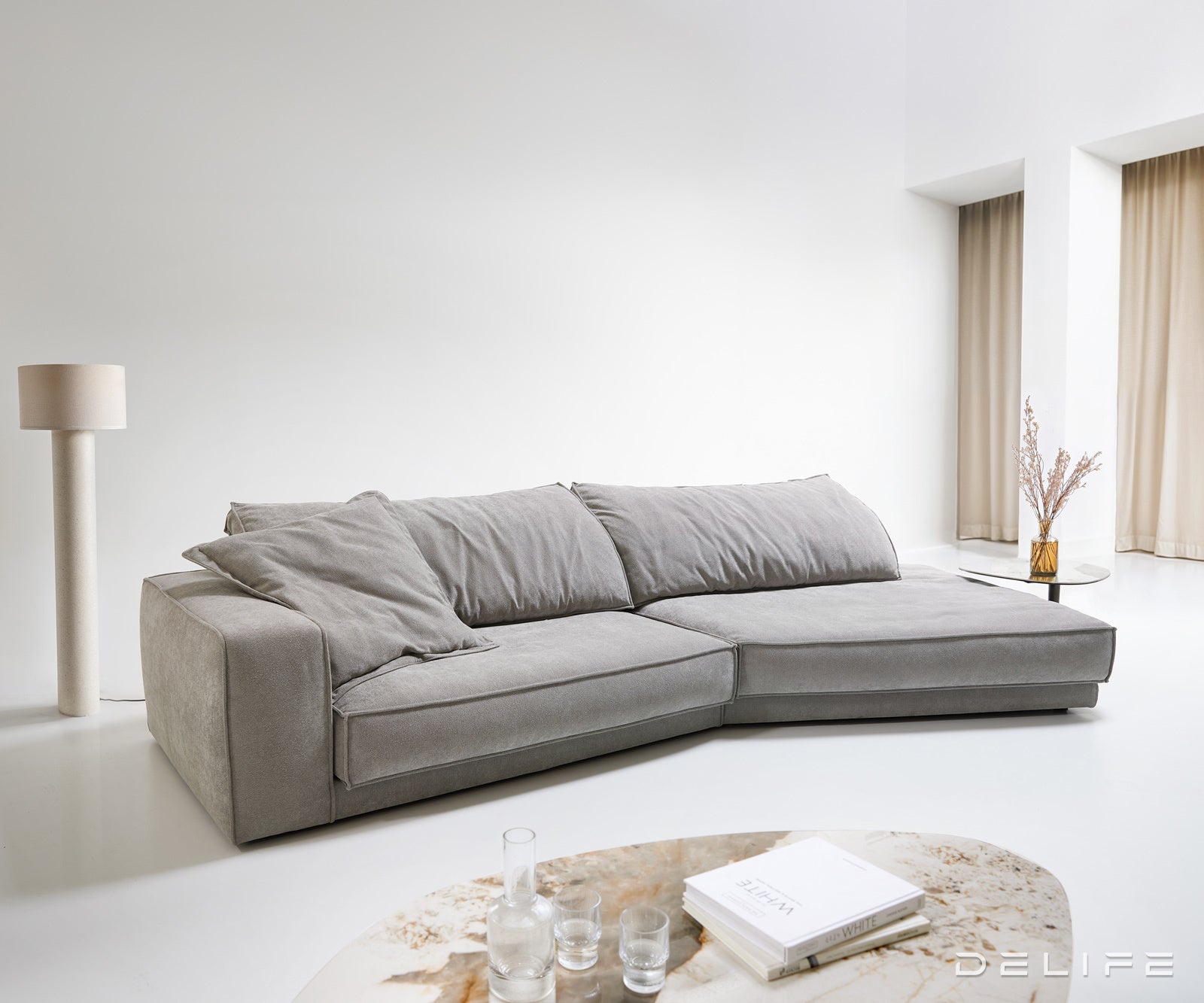 Sofa Snoosh 400x200cm, Materijal: Strukturirana tkanina