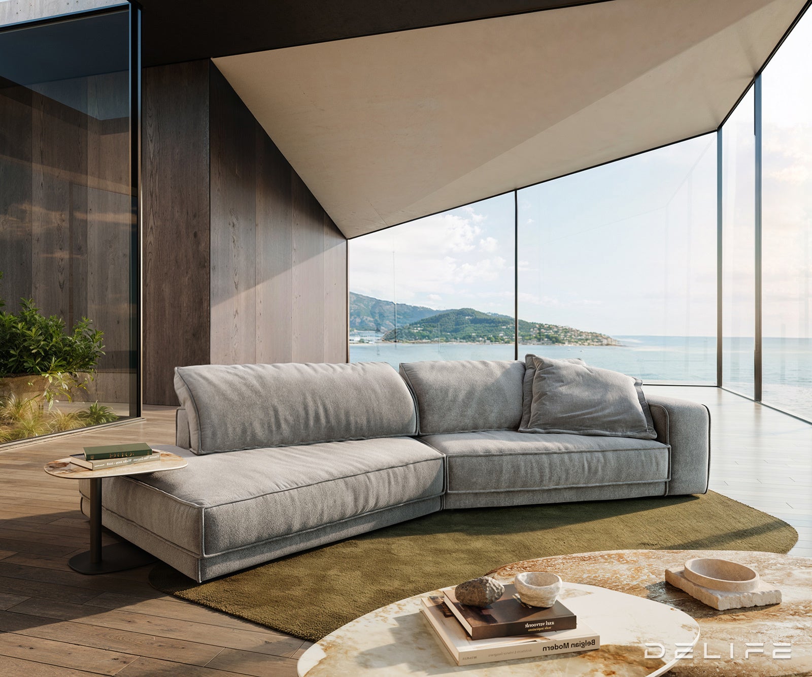 Sofa Snoosh 400x200cm, Materijal: Strukturirana tkanina