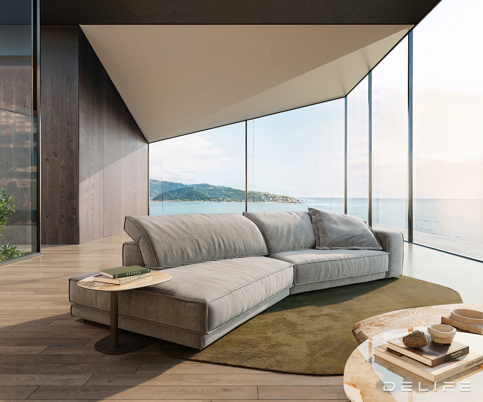 Sofa Snoosh 400x200cm, Materijal: Strukturirana tkanina