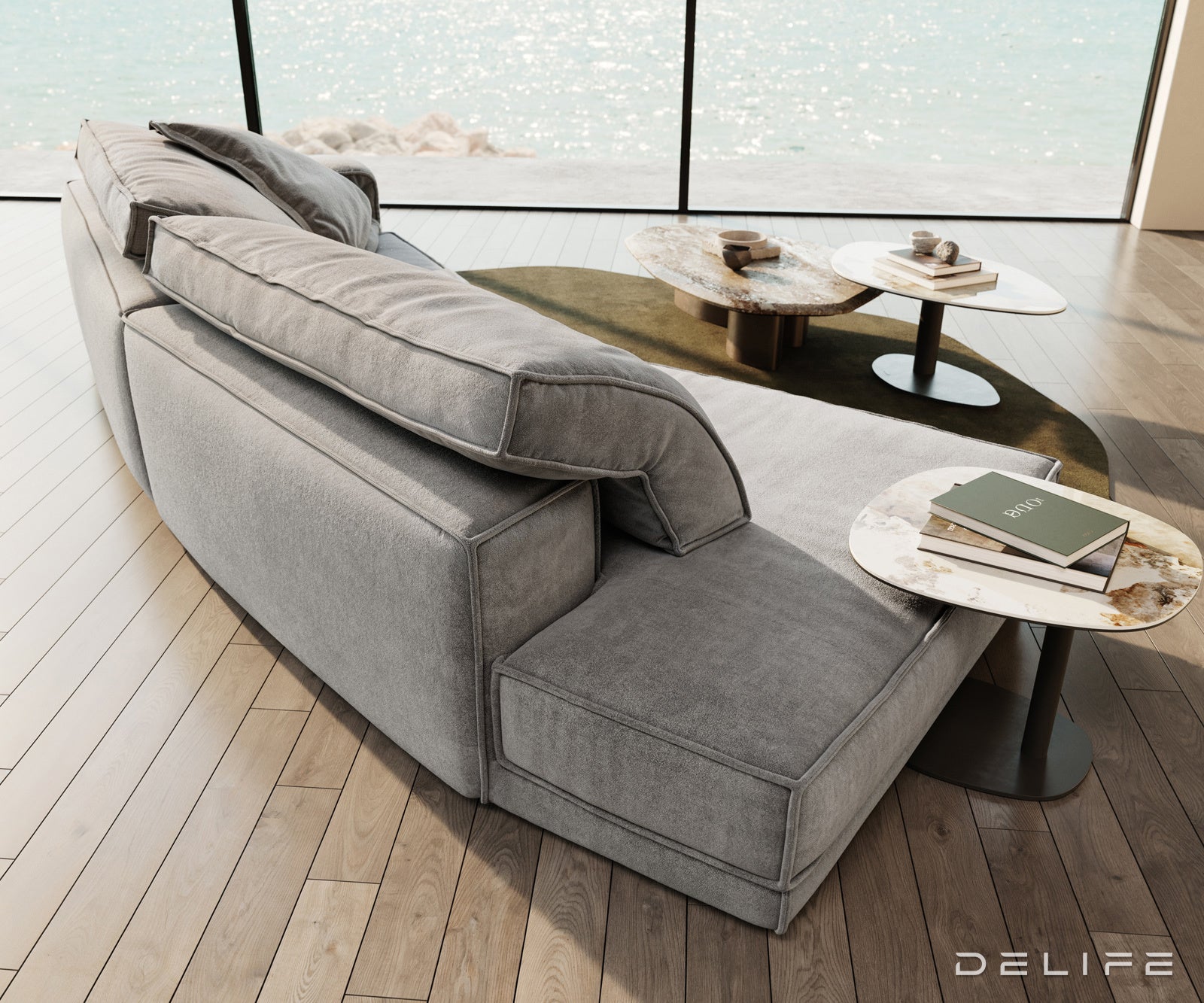 Sofa Snoosh 400x200cm, Materijal: Strukturirana tkanina