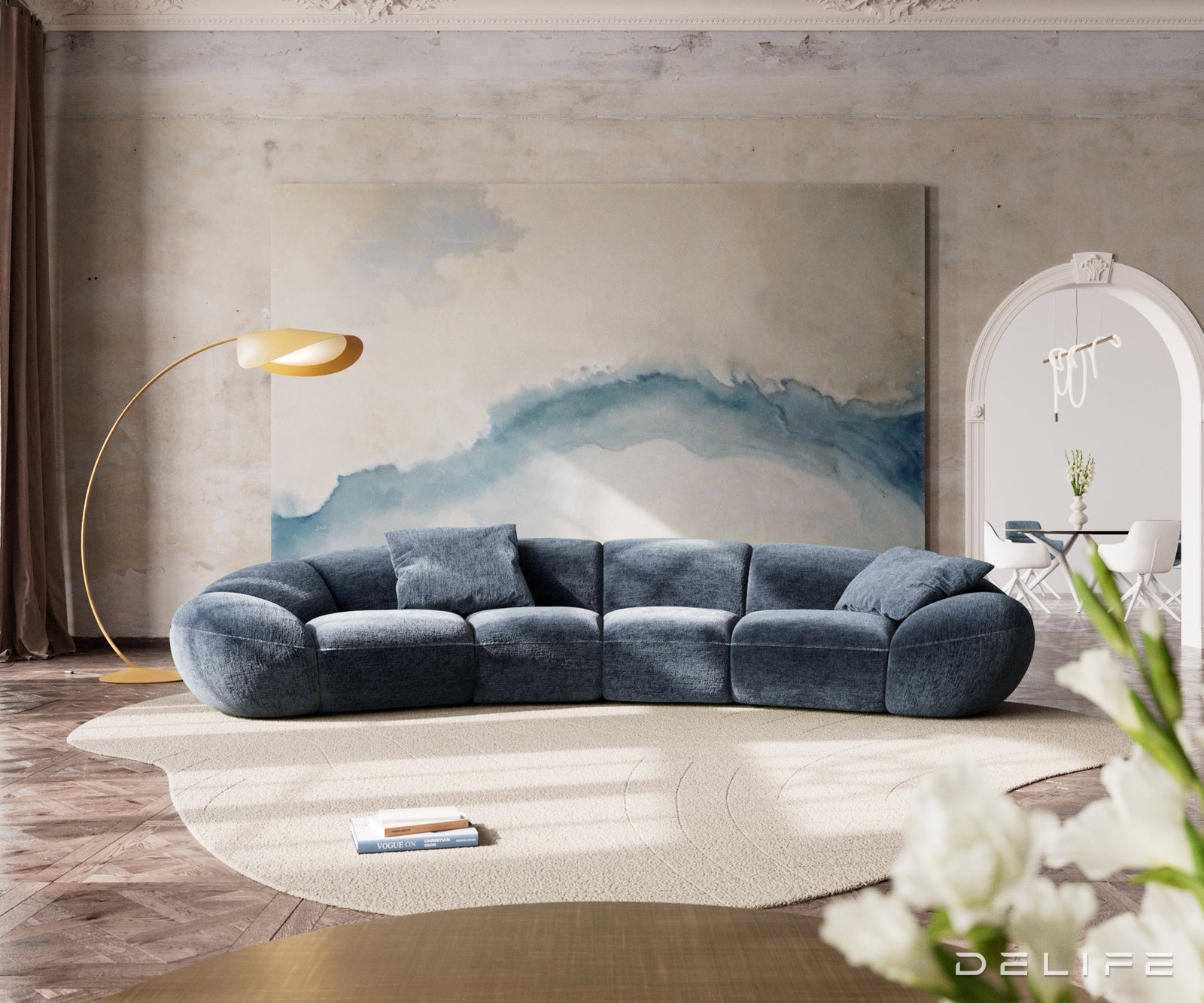 Sofa Lunna 368x175cm, Materijal: Chenille