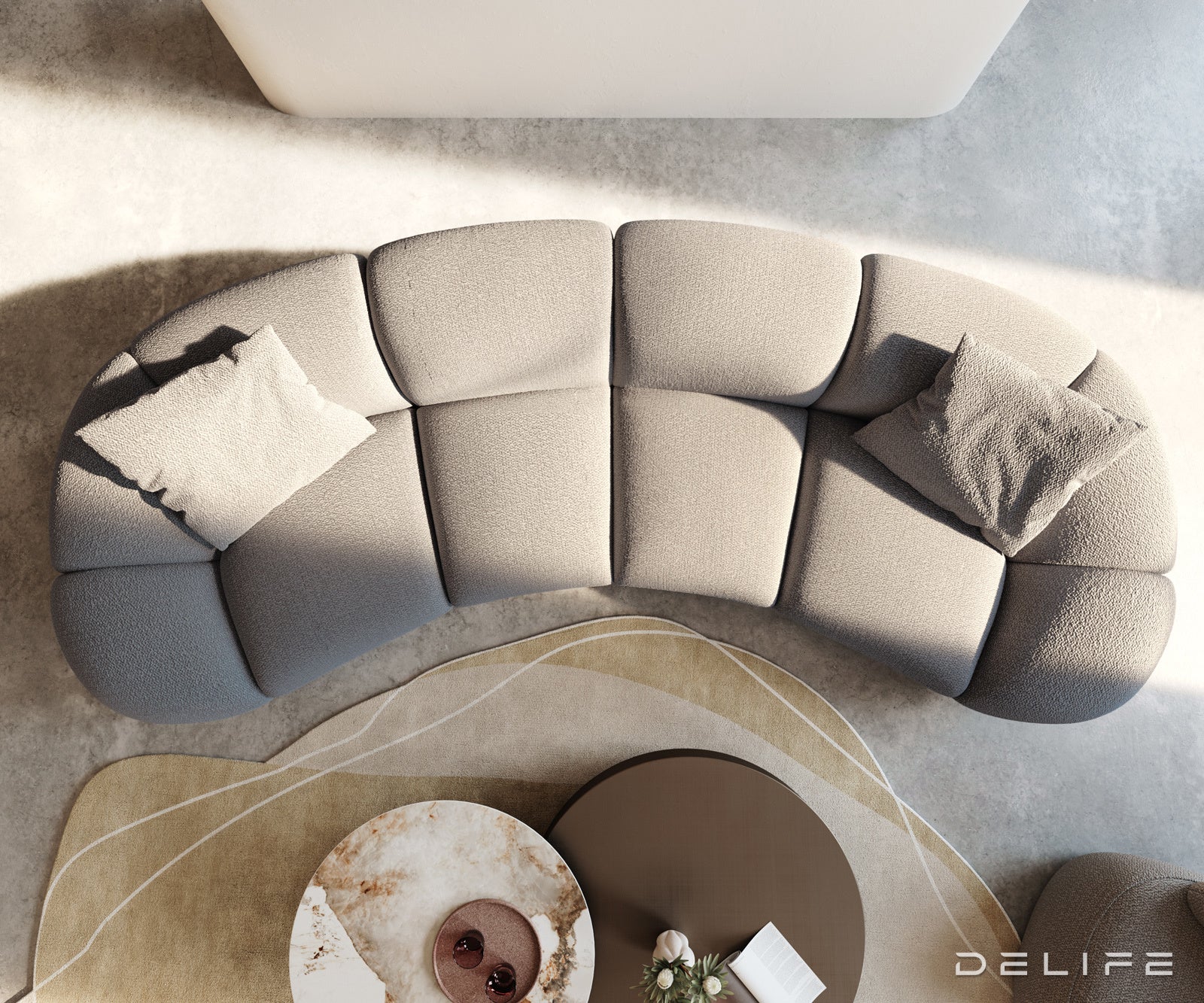 Sofa Lunna 368x175cm, Materijal: Boucle