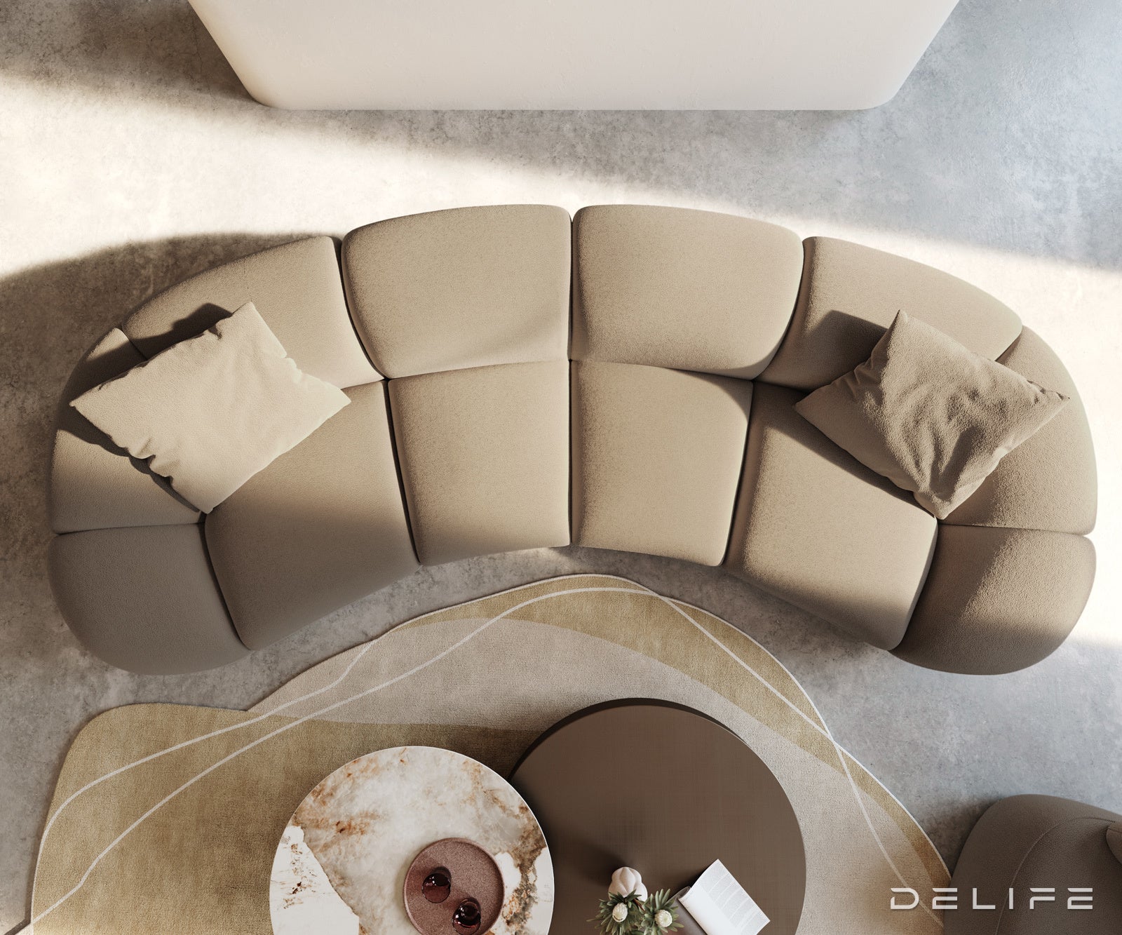 Sofa Lunna 368x175cm, Materijal: Boucle