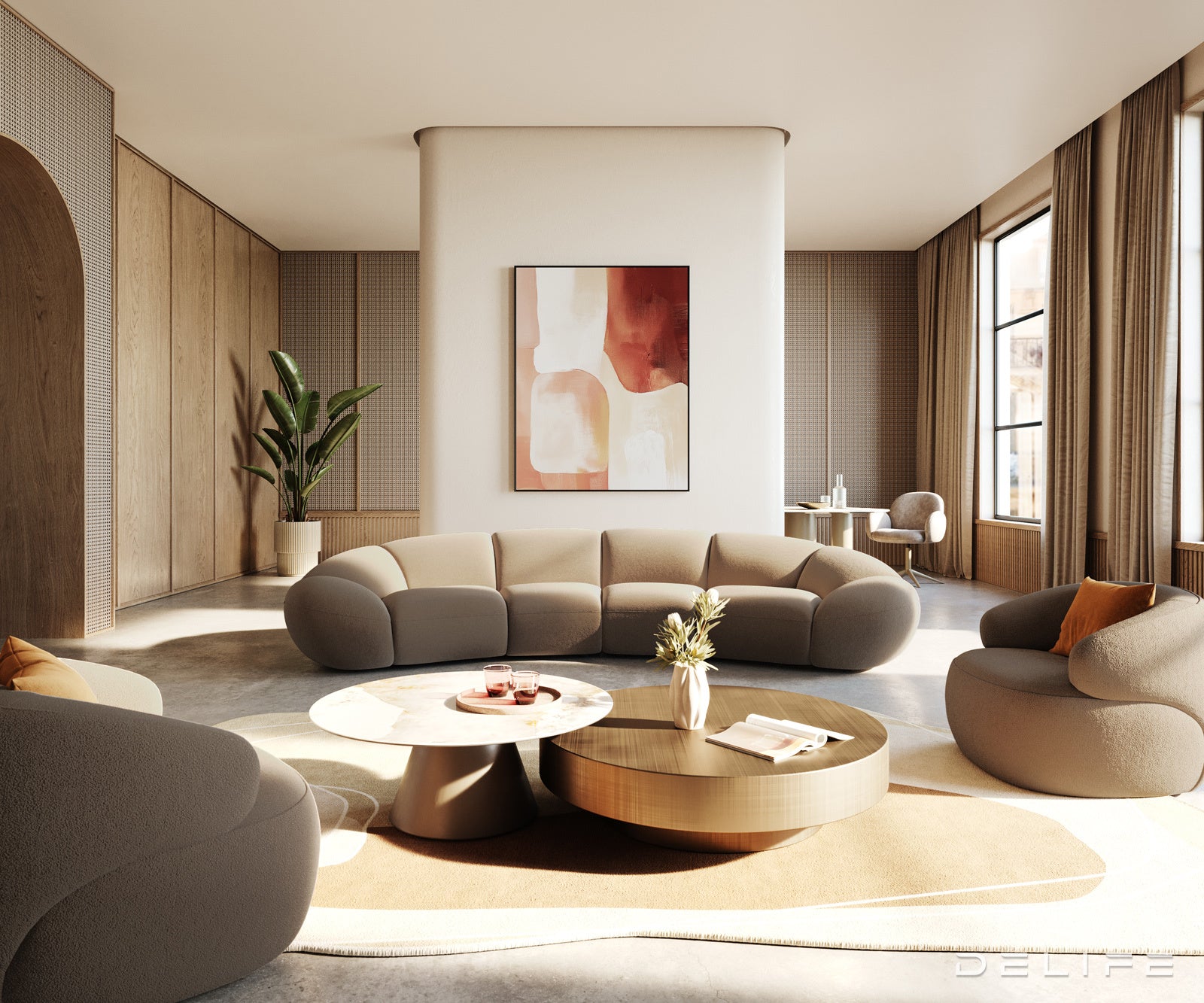 Sofa Lunna 368x175cm, Materijal: Boucle