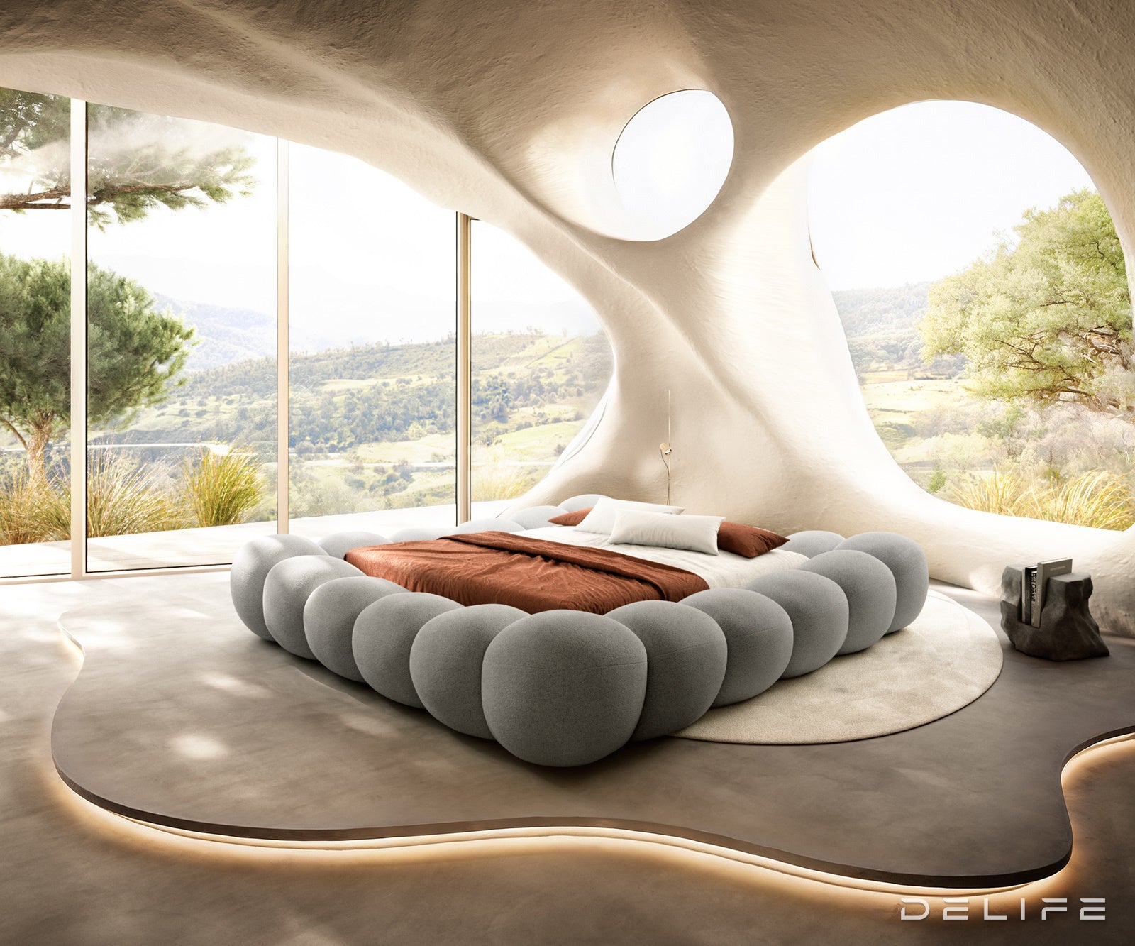 Okvir Kreveta Perlla, Materijal: Strukturirana tkanina