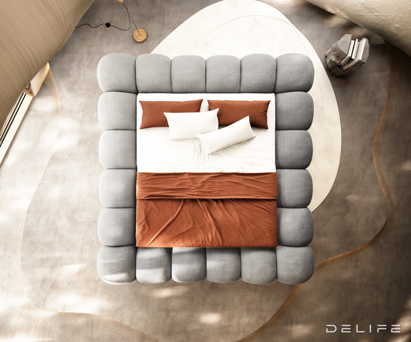 Okvir Kreveta Perlla, Materijal: Strukturirana tkanina