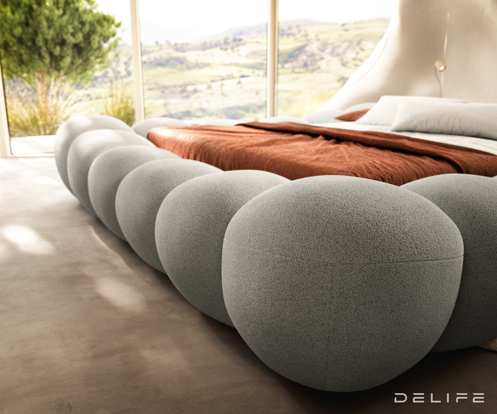 Okvir Kreveta Perlla, Materijal: Strukturirana tkanina