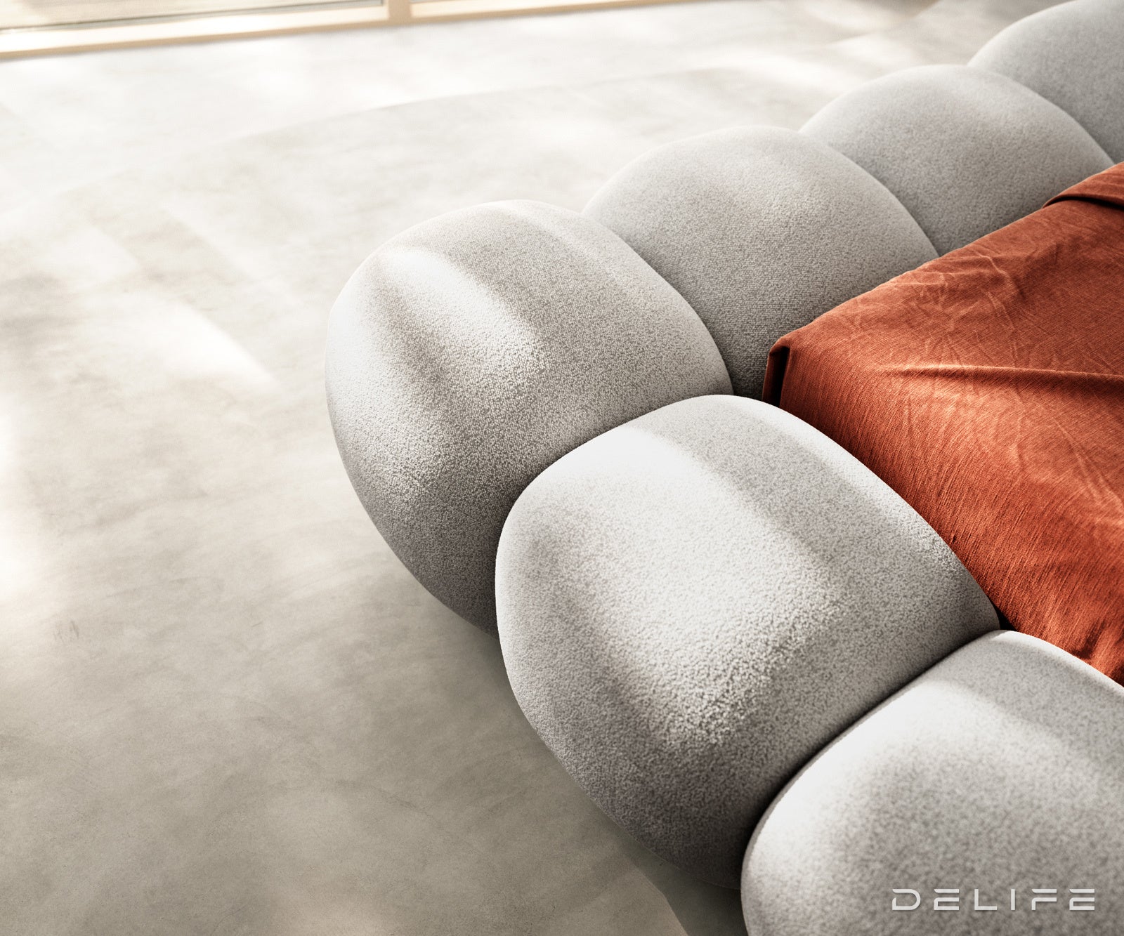 Okvir Kreveta Perlla, Materijal: Strukturirana tkanina