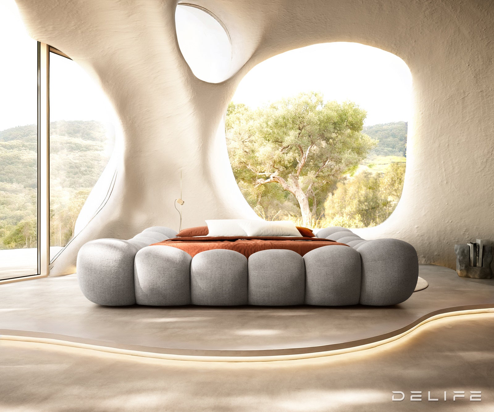 Okvir Kreveta Perlla, Materijal: Strukturirana tkanina