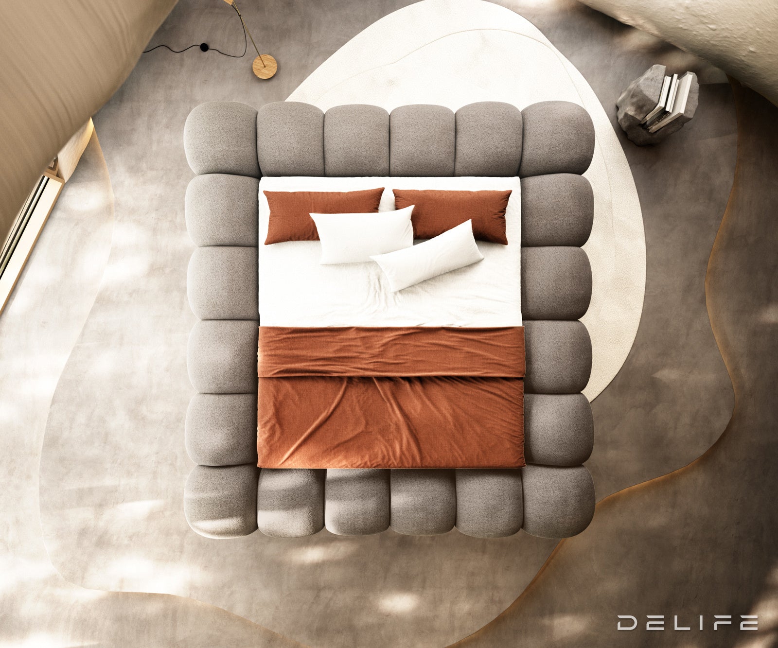 Okvir Kreveta Perlla, Materijal: Strukturirana tkanina