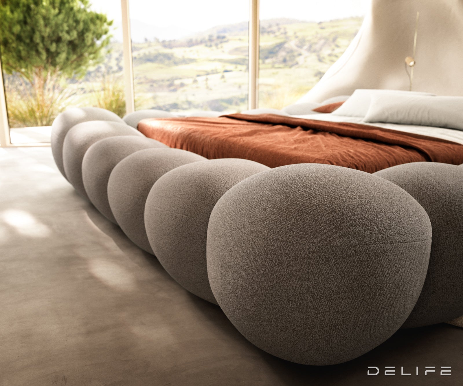 Okvir Kreveta Perlla, Materijal: Strukturirana tkanina