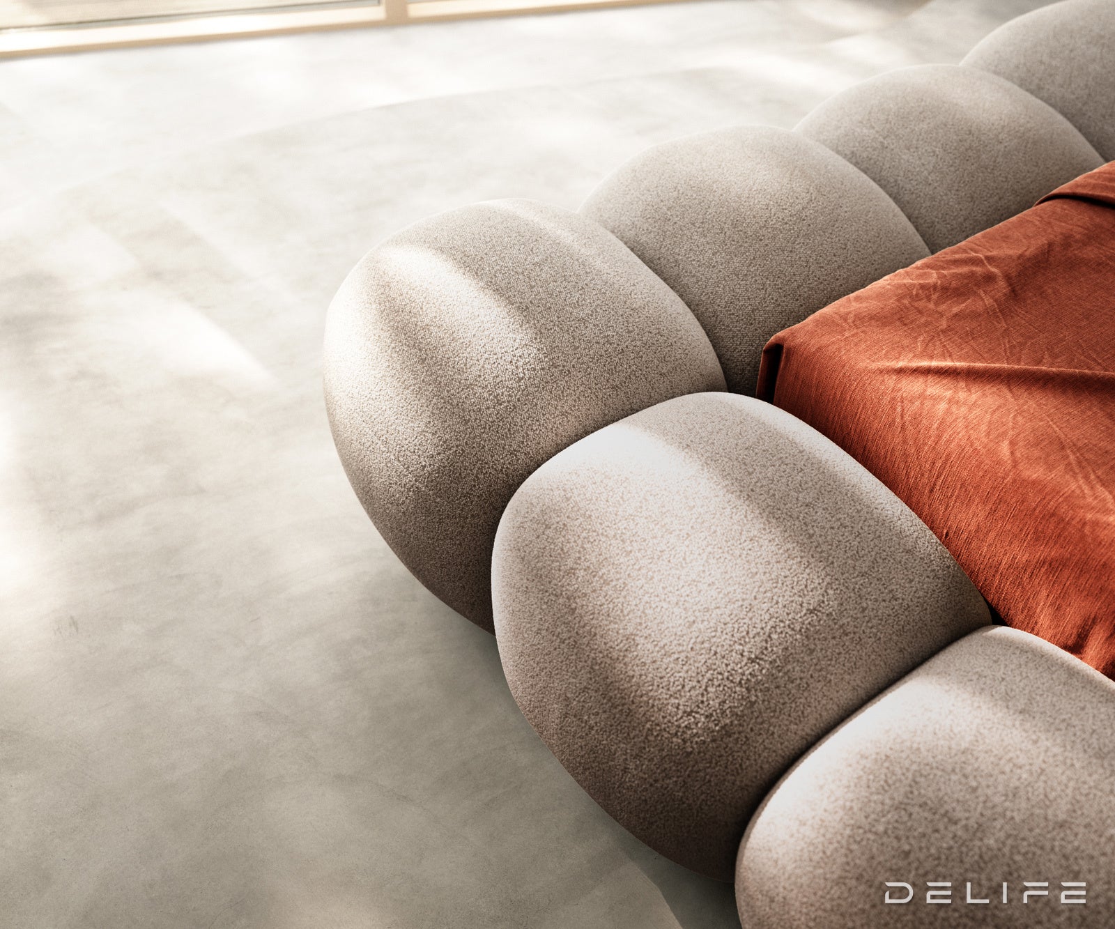 Okvir Kreveta Perlla, Materijal: Strukturirana tkanina