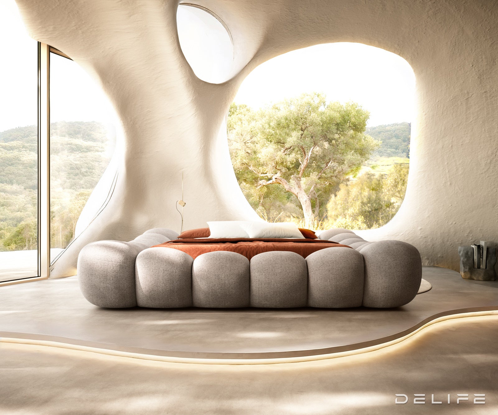 Okvir Kreveta Perlla, Materijal: Strukturirana tkanina