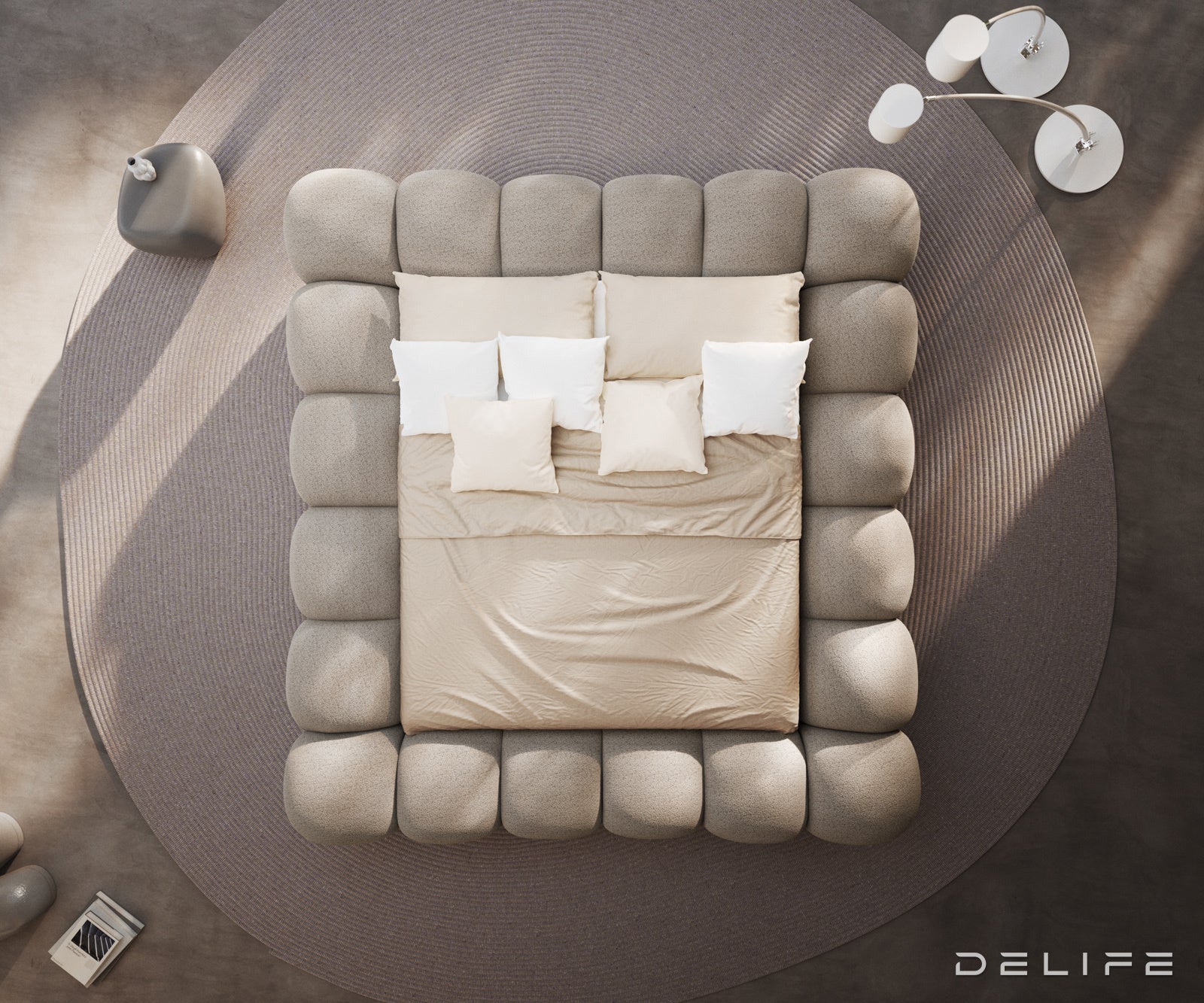 Okvir Kreveta Perlla, Materijal: Boucle