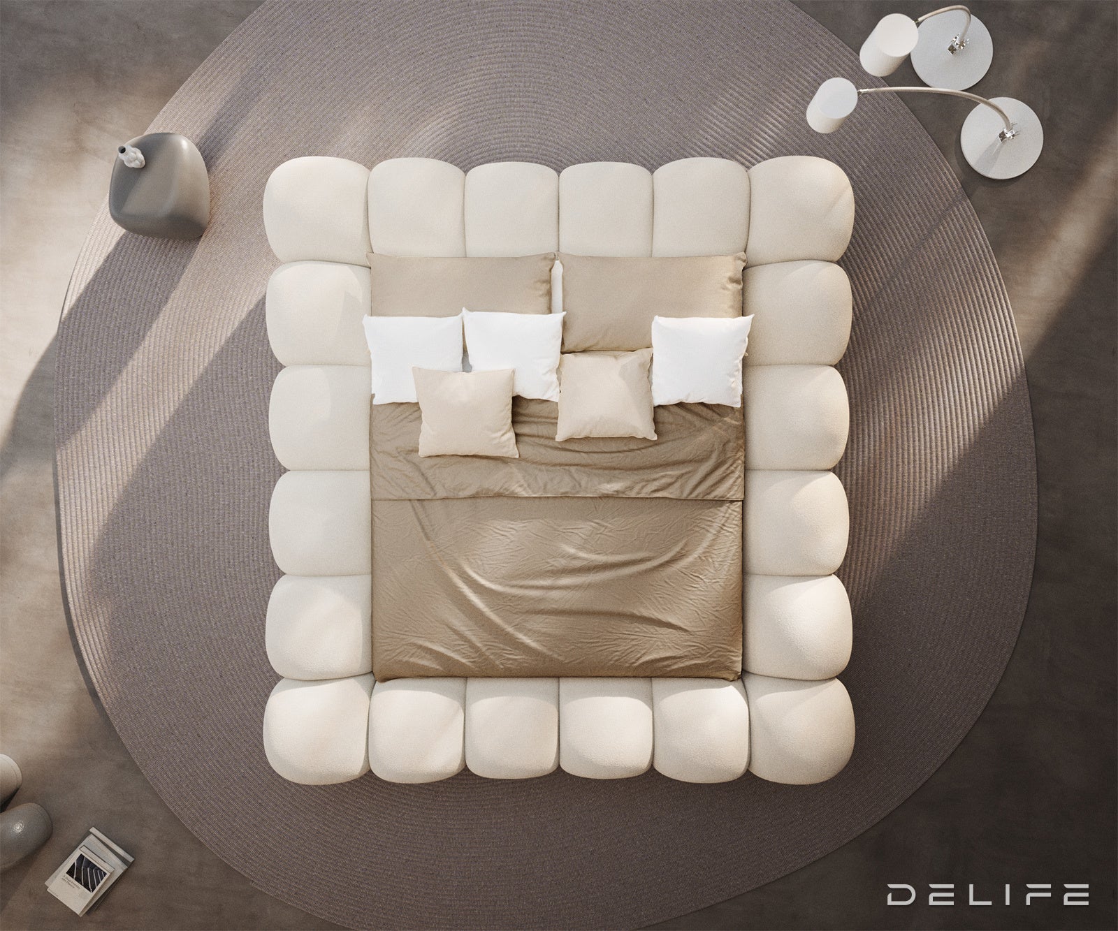 Okvir Kreveta Perlla, Materijal: Boucle