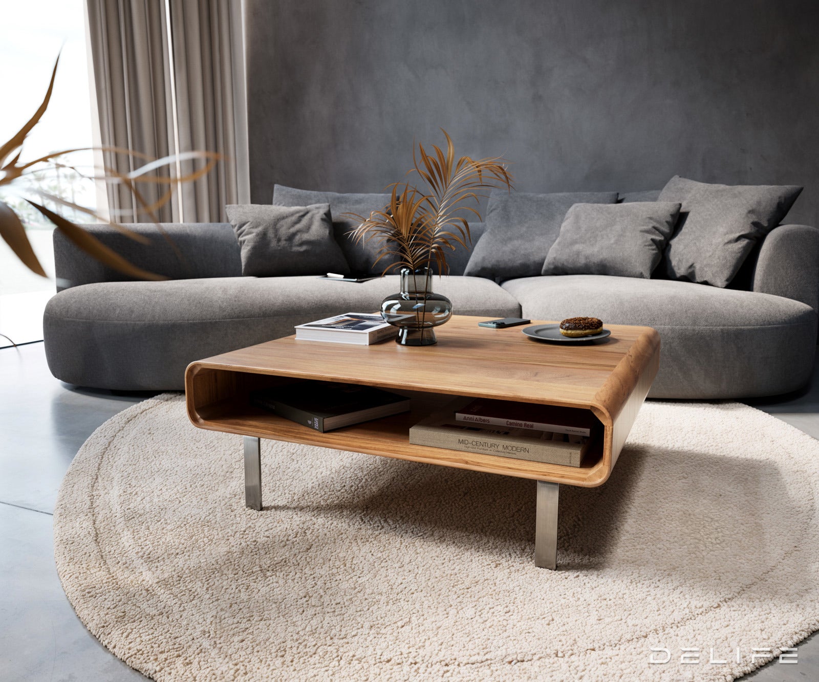 Klub stolić Anaya 90x90cm, Materijal: Bagrem