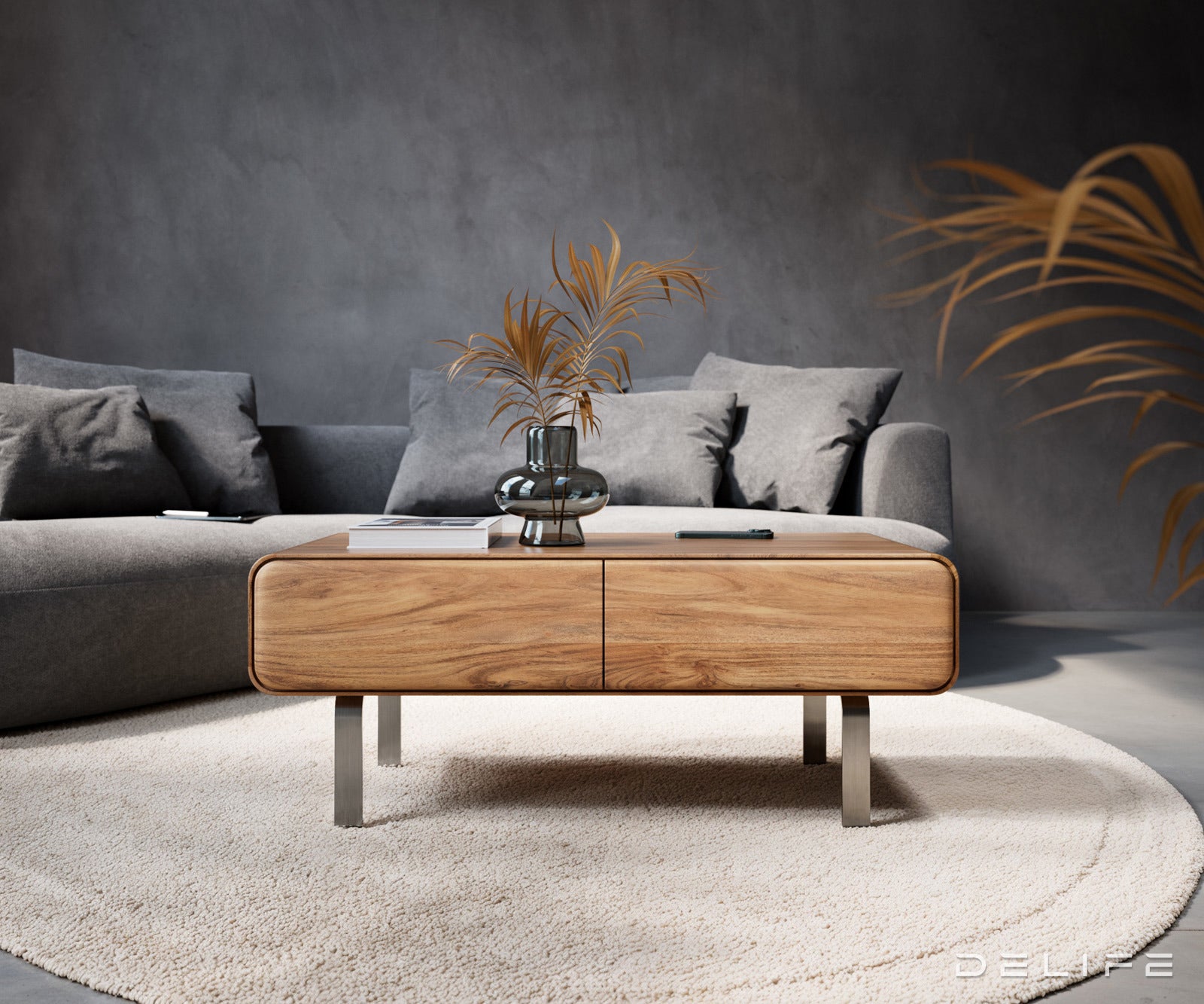 Klub stolić Anaya 100x50cm, Materijal: Bagrem