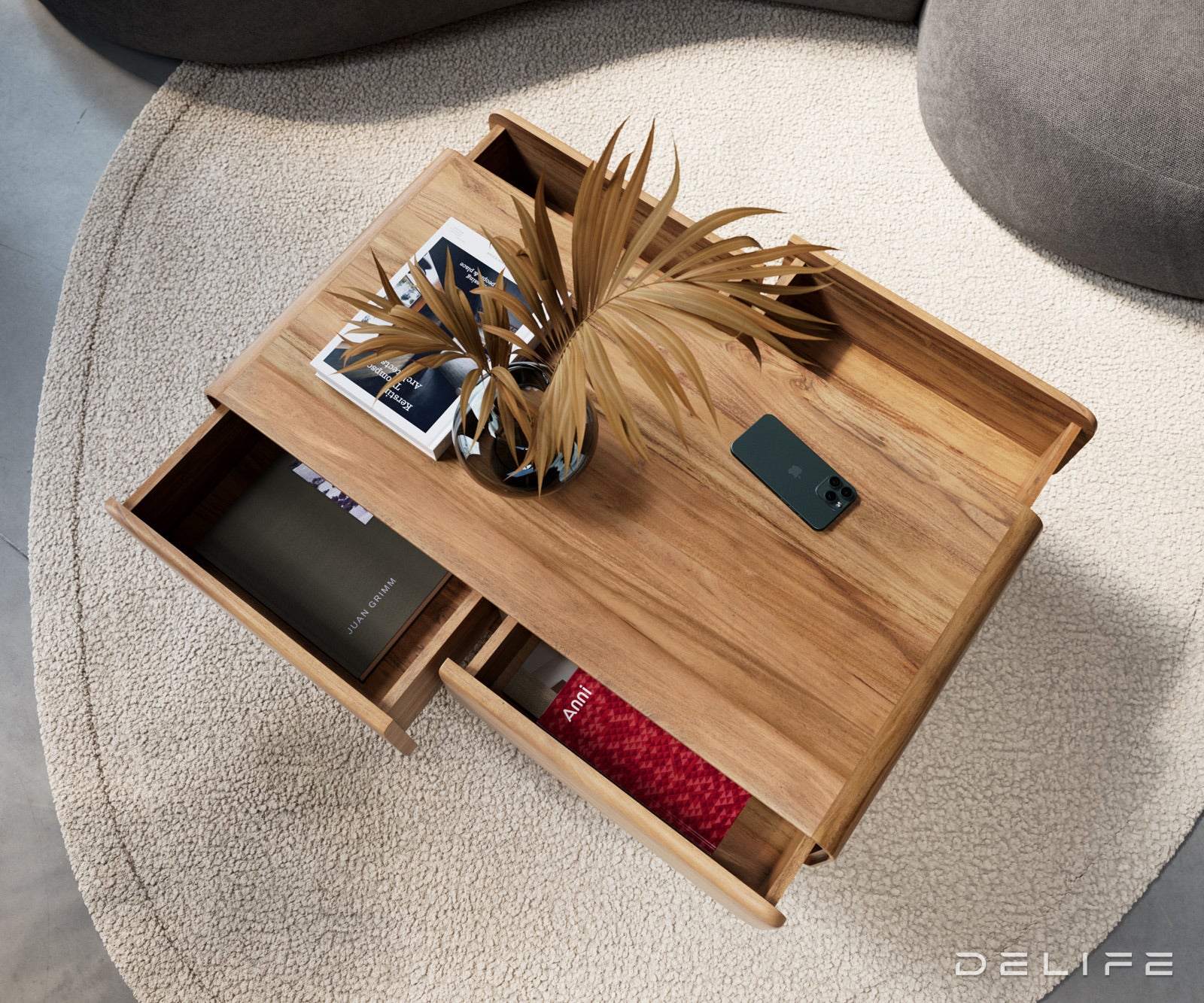 Klub stolić Anaya 100x50cm, Materijal: Bagrem