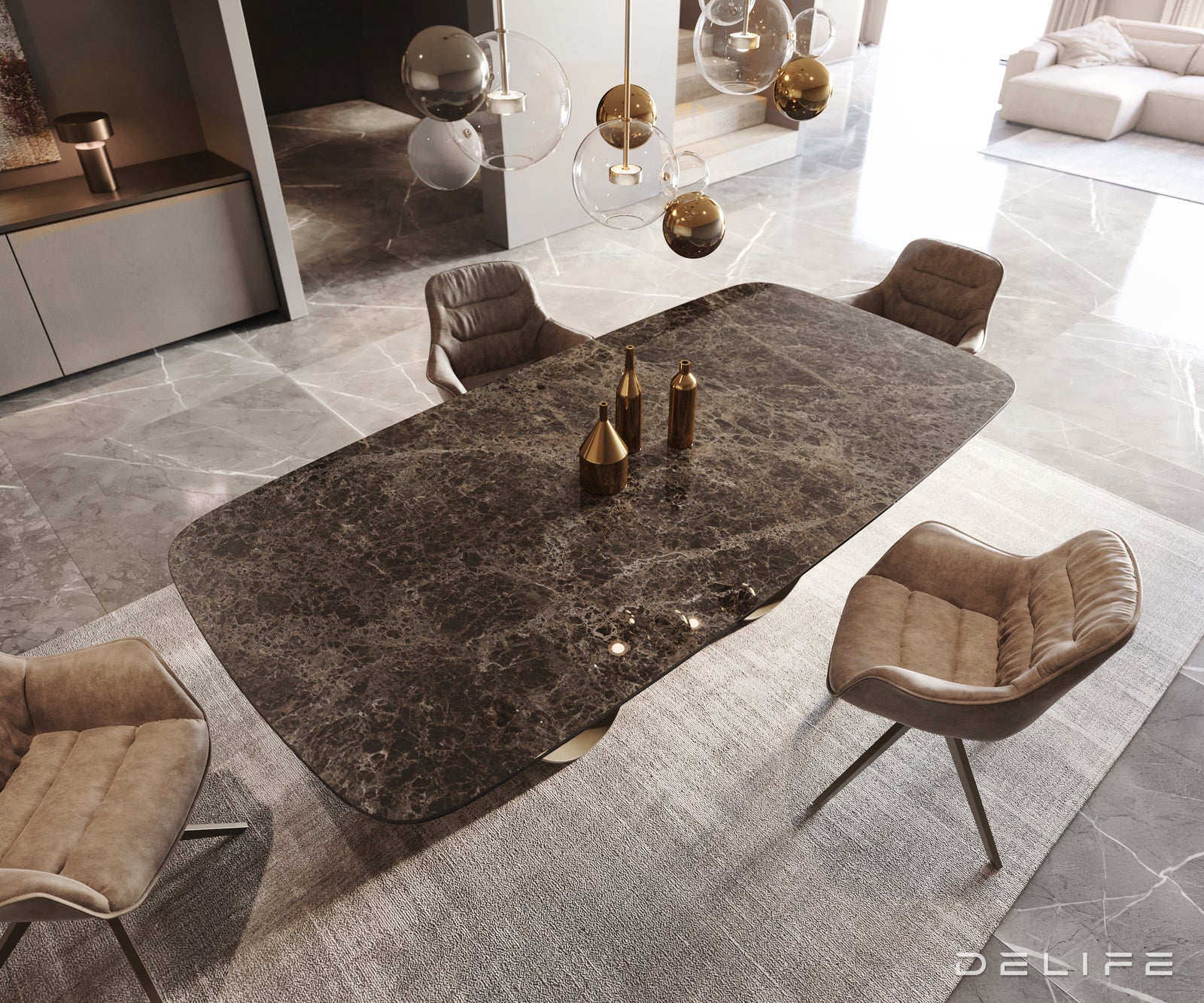 Blagovaonski stol Edge 240x120cm, Materijal: Keramika na staklu