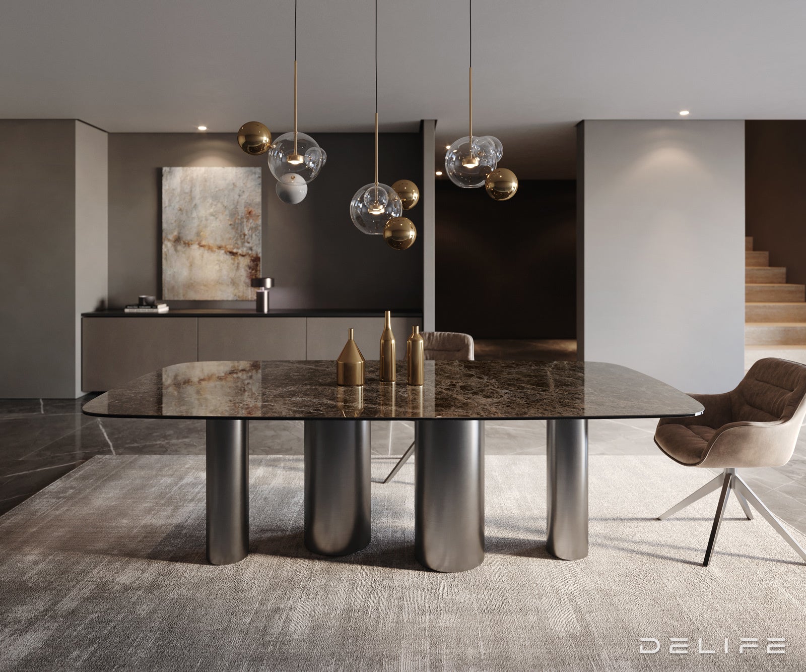 Blagovaonski stol Edge 240x120cm, Materijal: Keramika na staklu