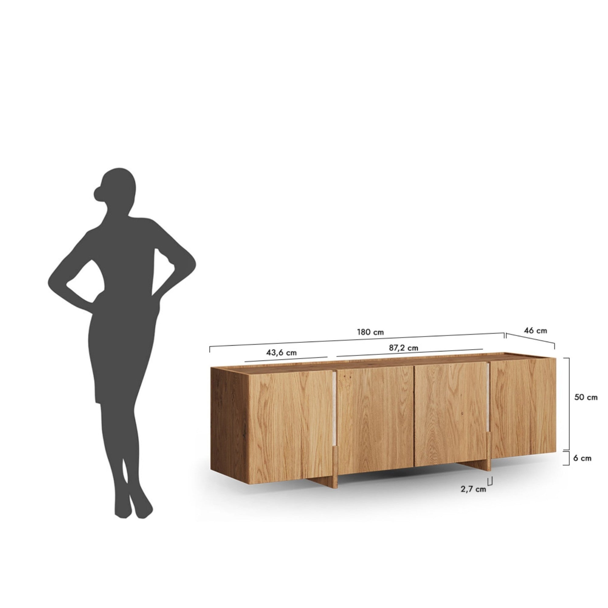TV Komoda Tivoli 180x46 cm, Materijal: Mogućnost izbora