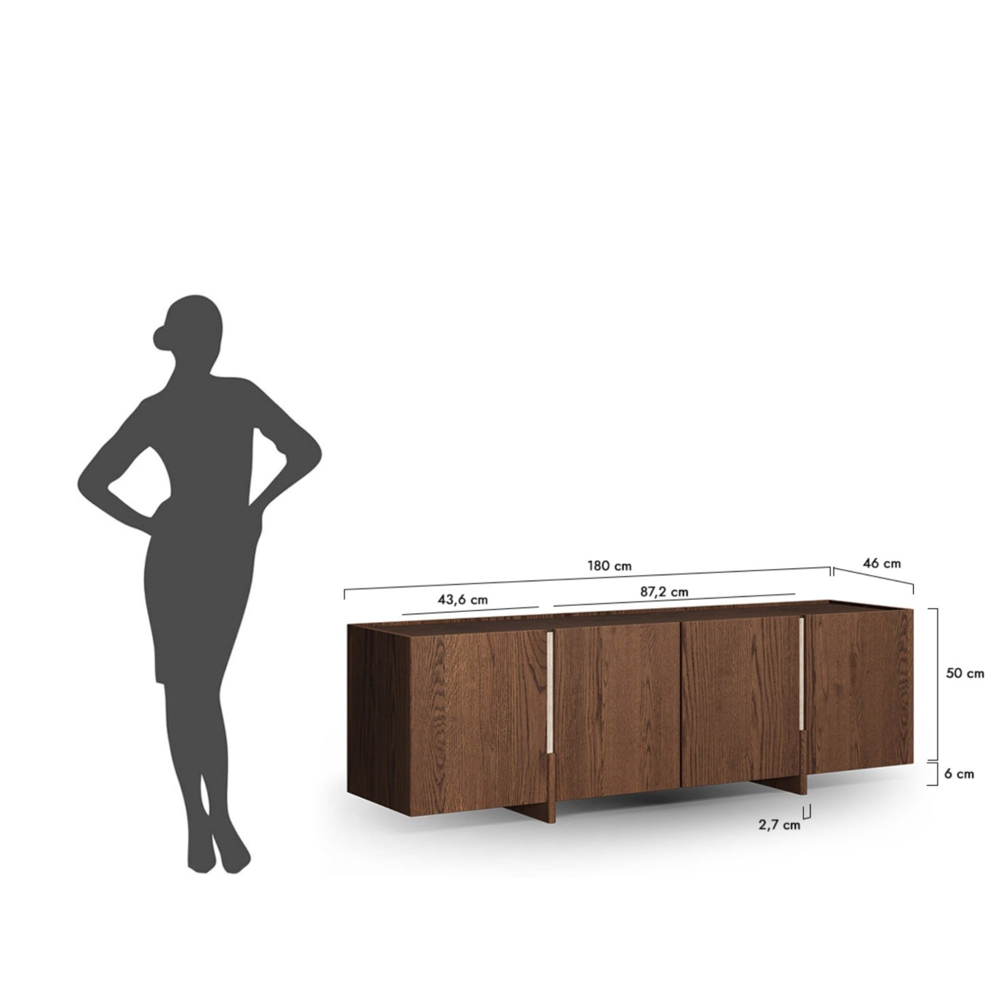 TV Komoda Tivoli 180x46 cm, Materijal: Mogućnost izbora