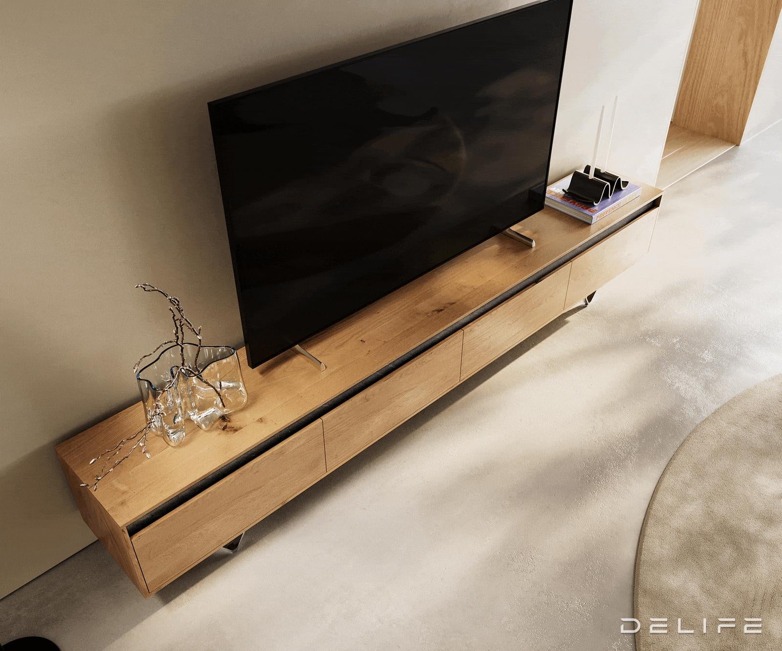 TV Komoda Stonegrace 240 cm, Materijal: Hrast