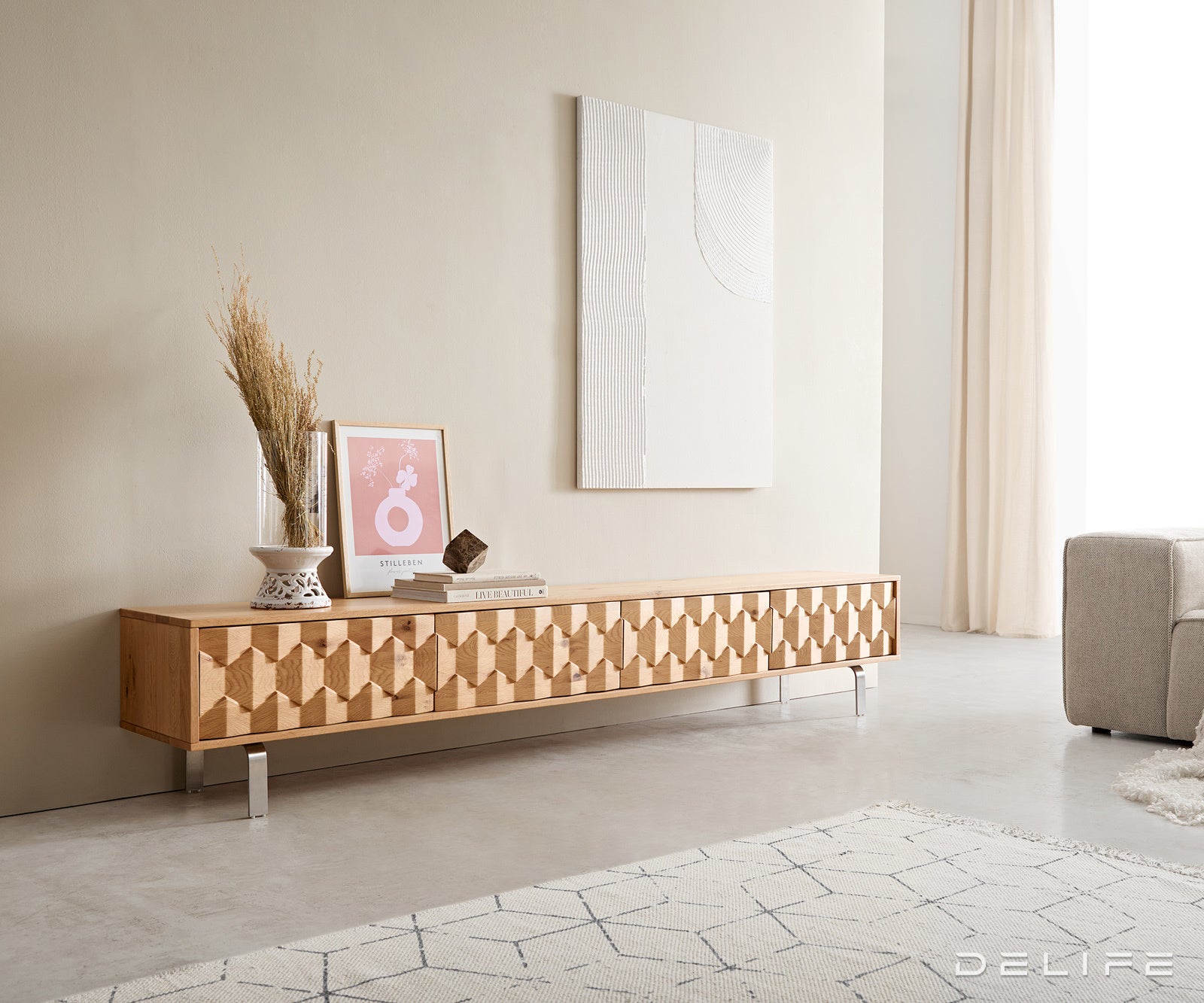 TV Komoda Fevo 220 cm, Materijal: Hrast