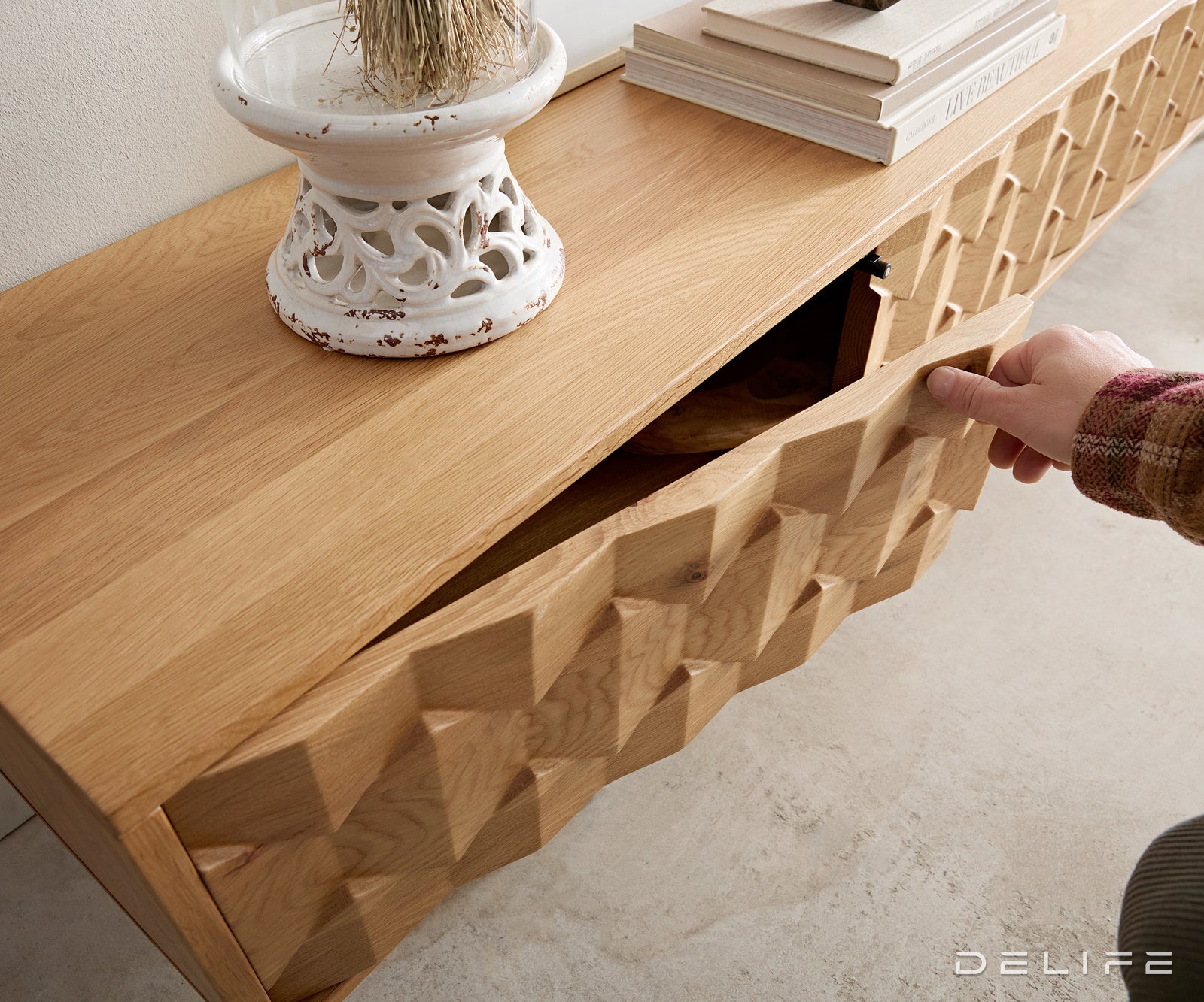 TV Komoda Fevo 220 cm, Materijal: Hrast