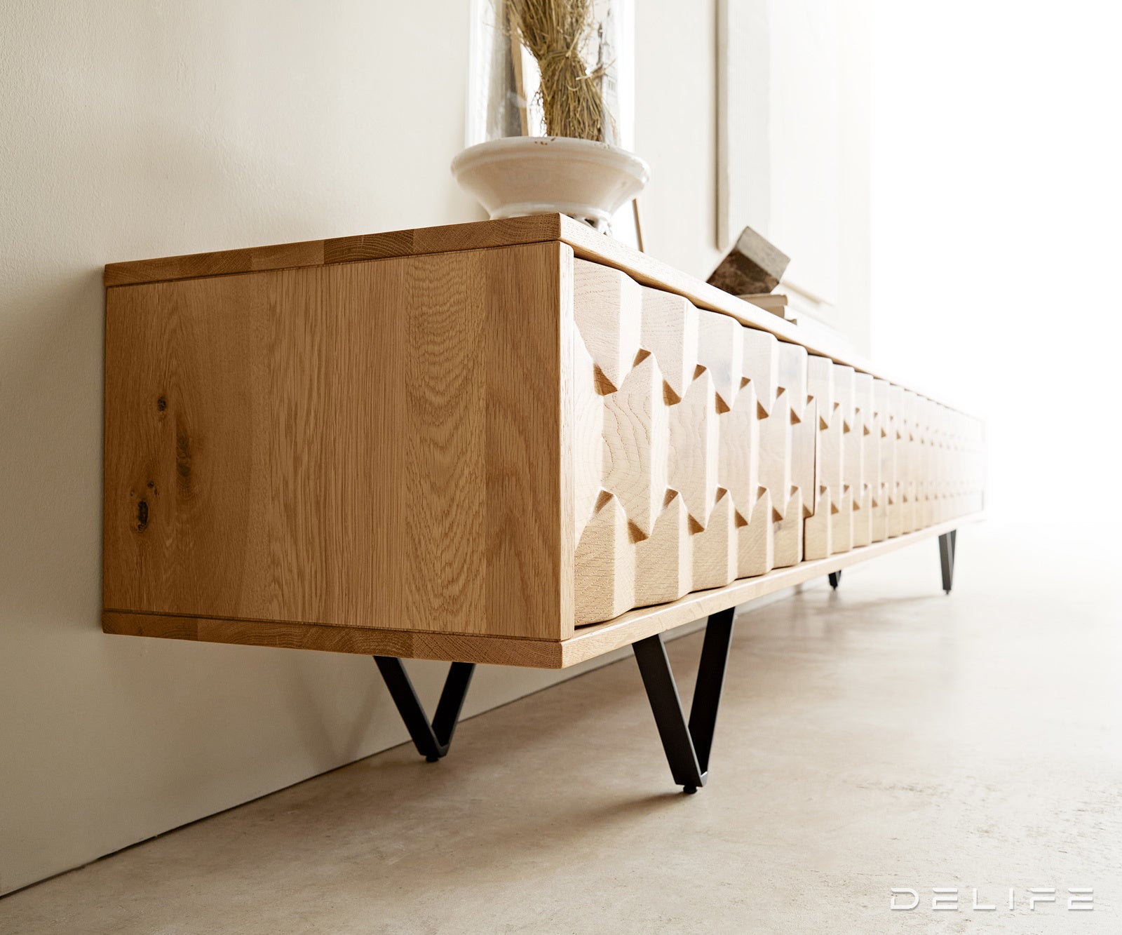 TV Komoda Fevo 220 cm, Materijal: Hrast