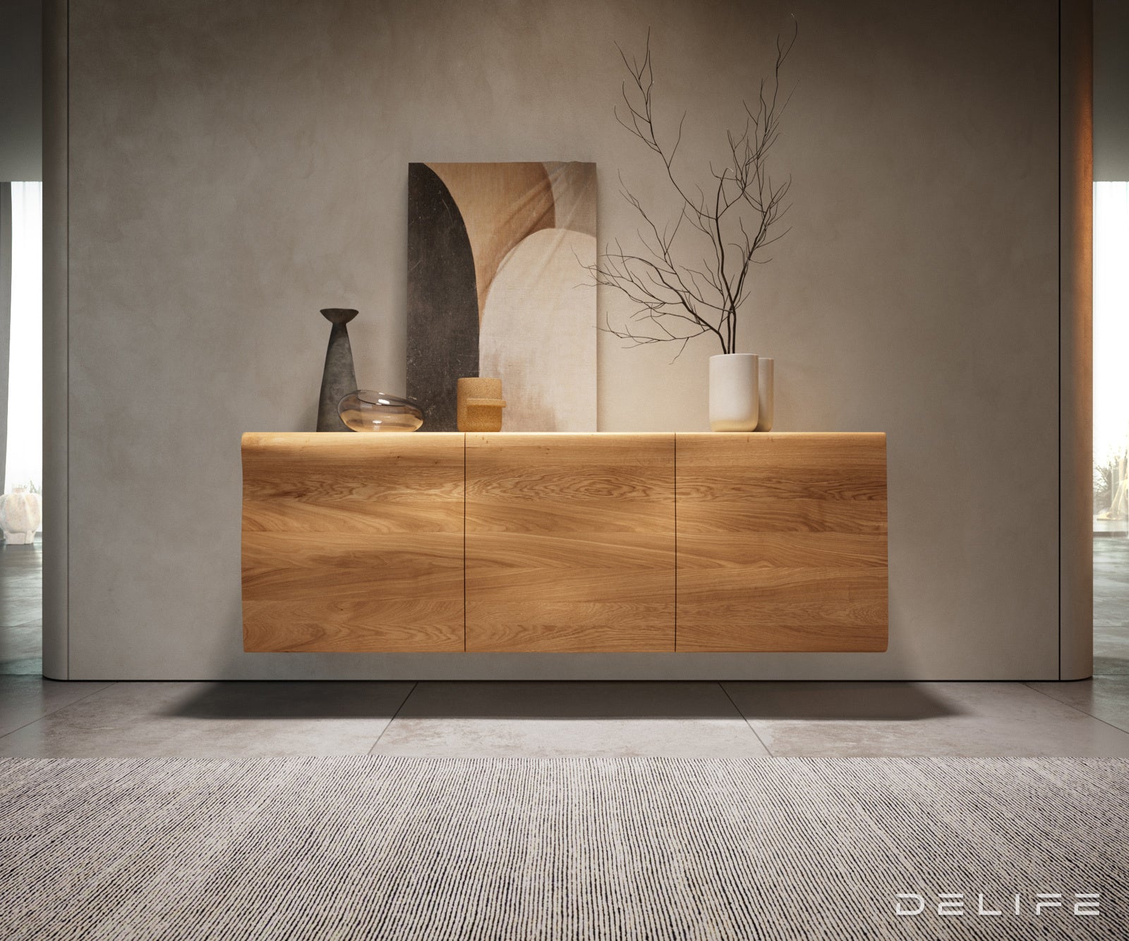 Komoda New Live-Edge 145 cm, Materijal: Hrast