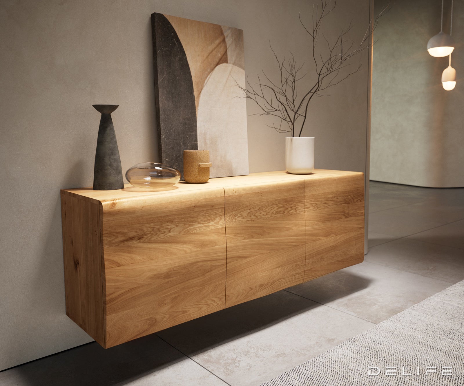 Komoda New Live-Edge 145 cm, Materijal: Hrast