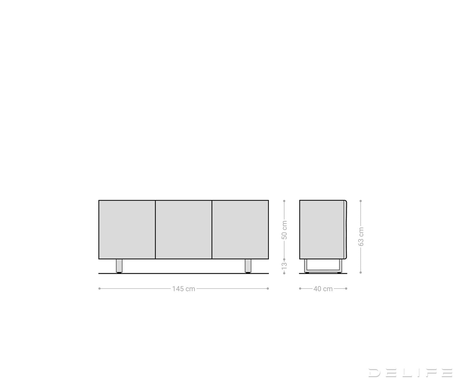 Komoda New Live-Edge 145 cm, Materijal: Hrast
