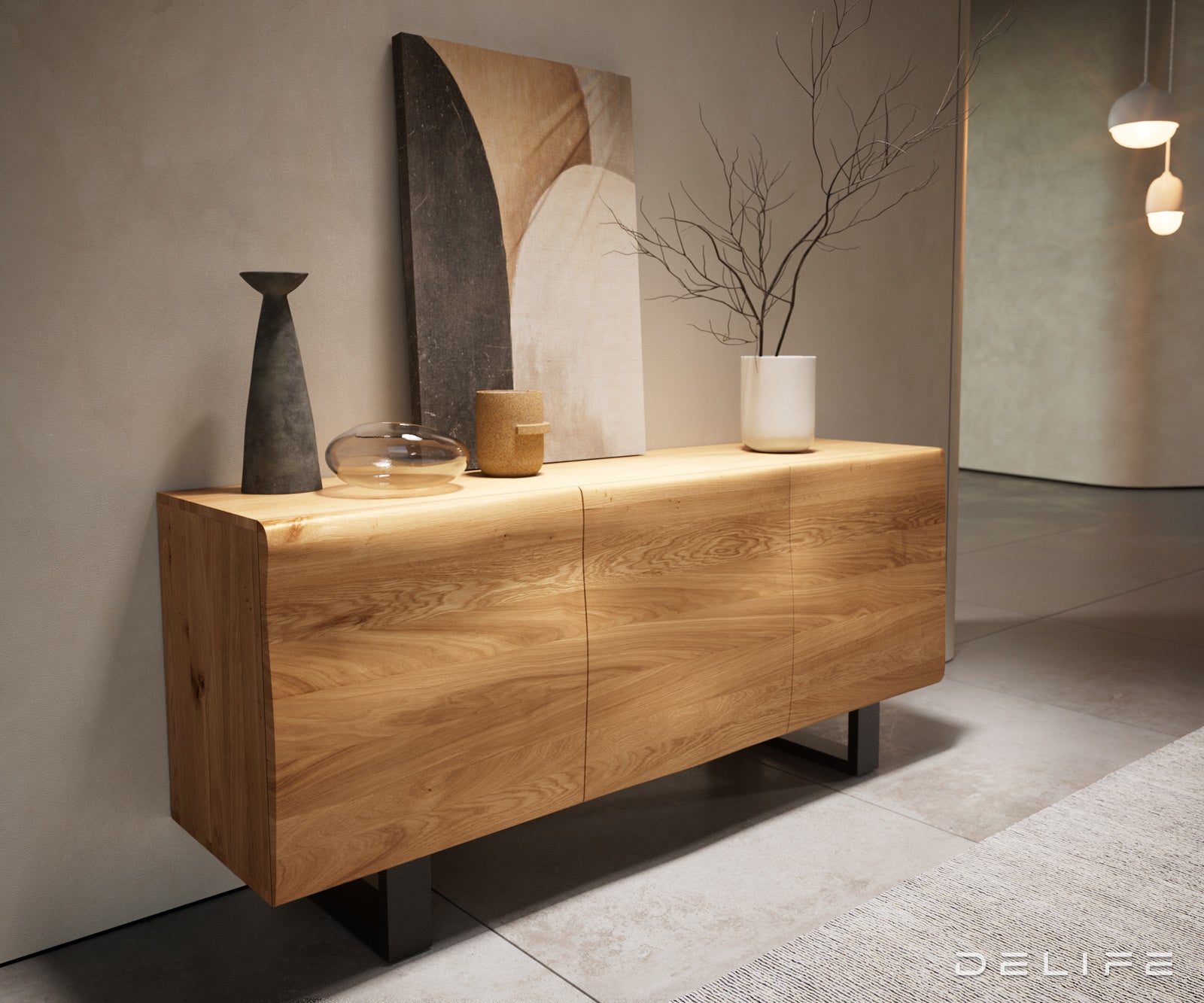 Komoda New Live-Edge 145 cm, Materijal: Hrast