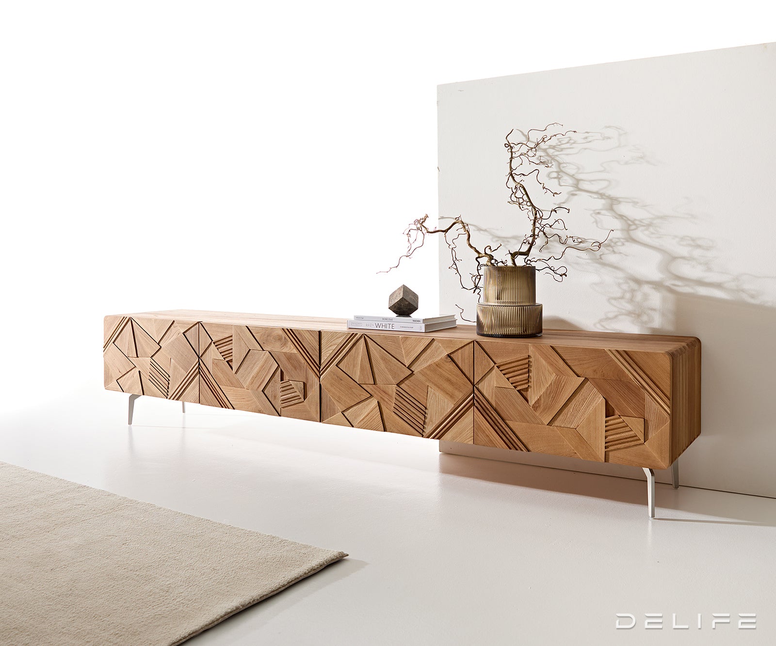 TV Komoda Eldoria 220cm, Materijal: Brijest