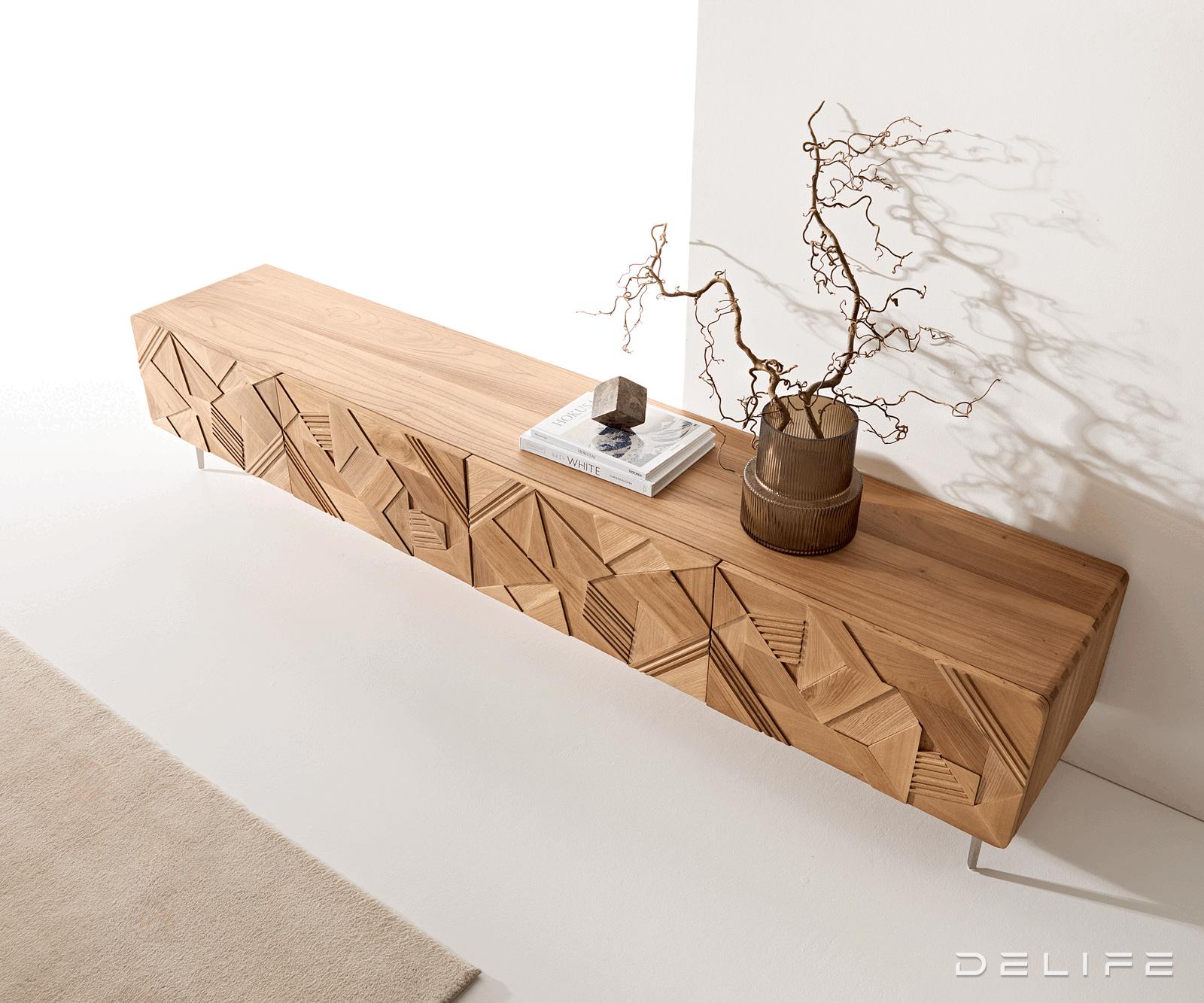 TV Komoda Eldoria 220cm, Materijal: Brijest