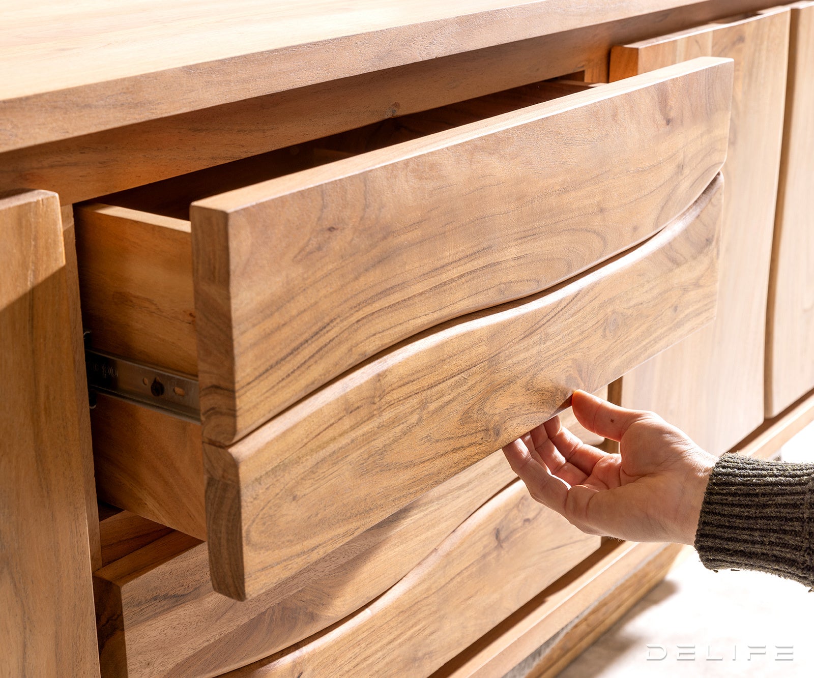 TV Komoda Live-Edge 200 cm, Materijal: Bagrem