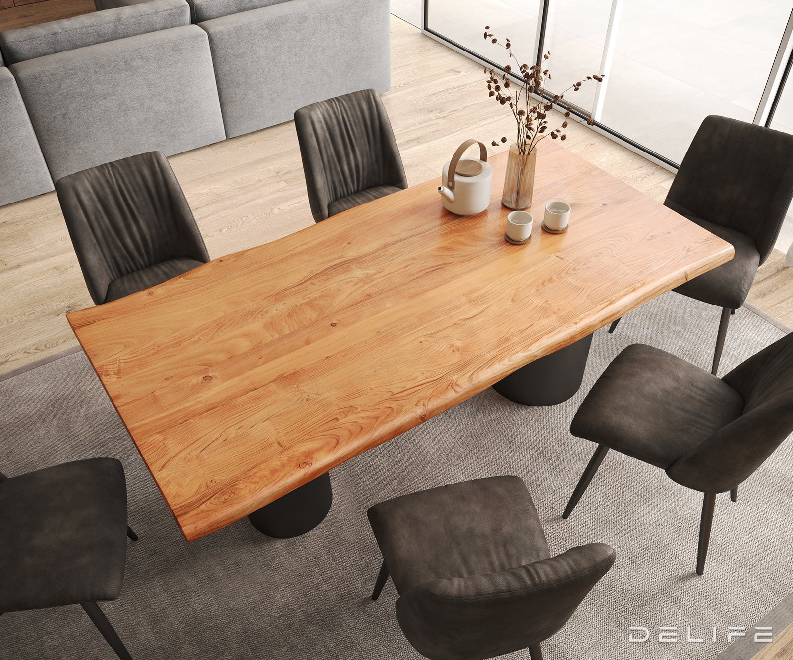 Blagovaonski stol Edge 200x100cm, Materijal: Hrast