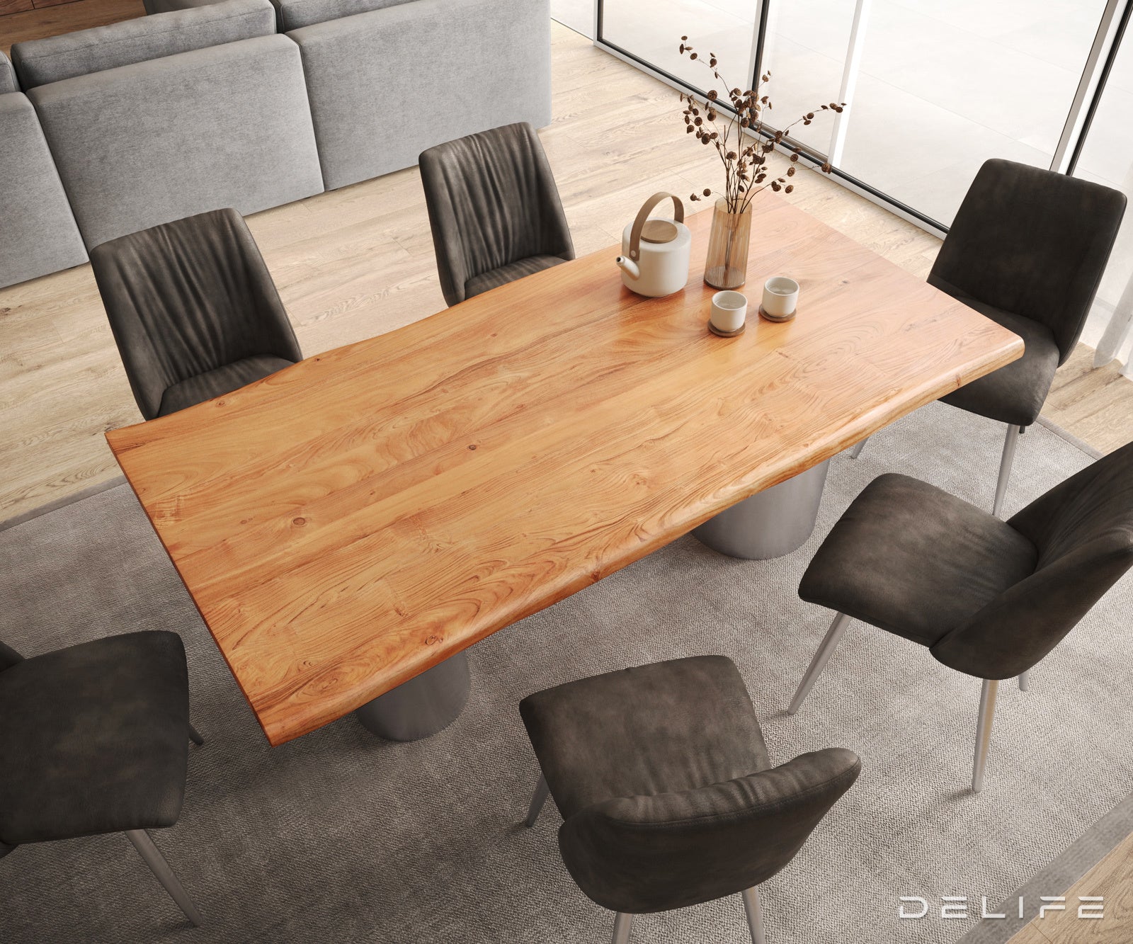 Blagovaonski stol Edge 200x100cm, Materijal: Hrast