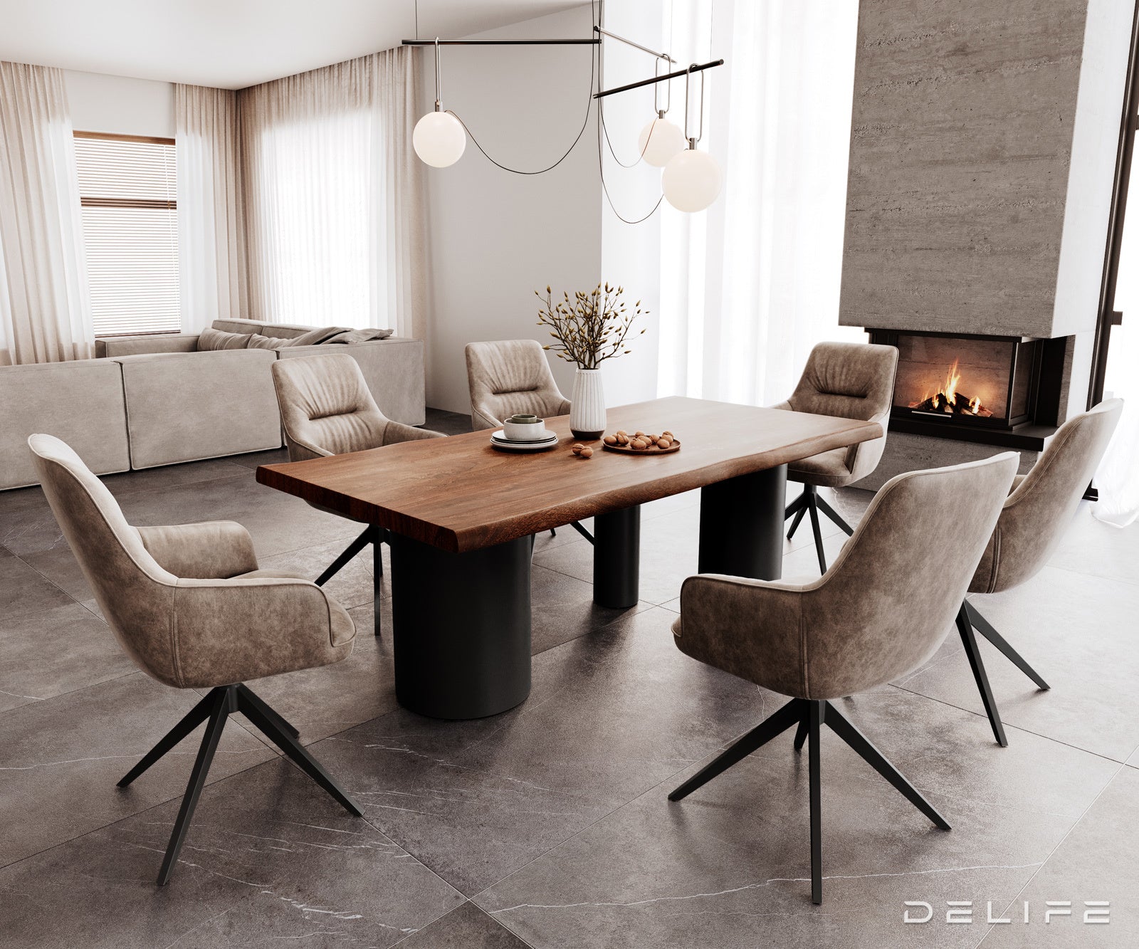 Blagovaonski stol Edge 200x100cm, Materijal: Bagrem