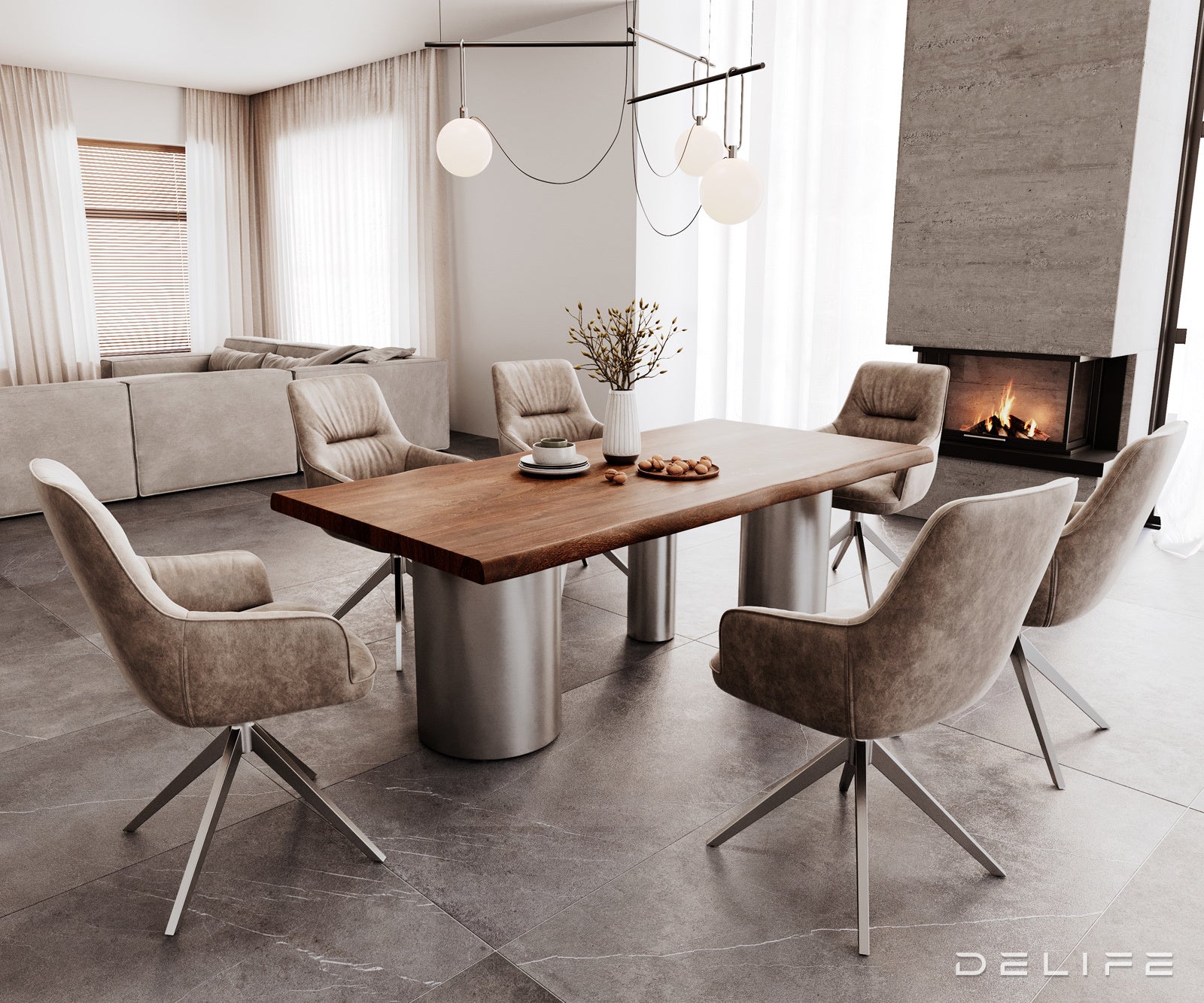 Blagovaonski stol Edge 200x100cm, Materijal: Bagrem