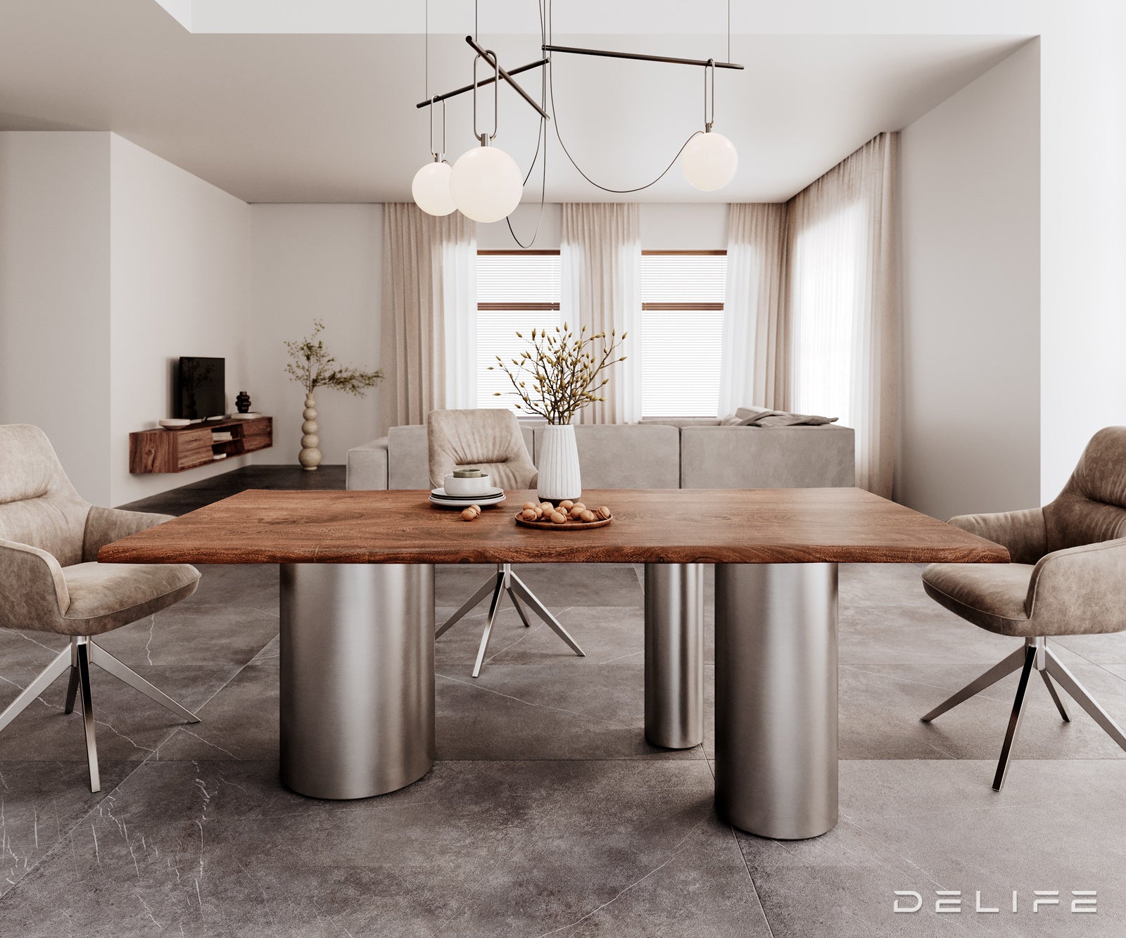 Blagovaonski stol Edge 200x100cm, Materijal: Bagrem