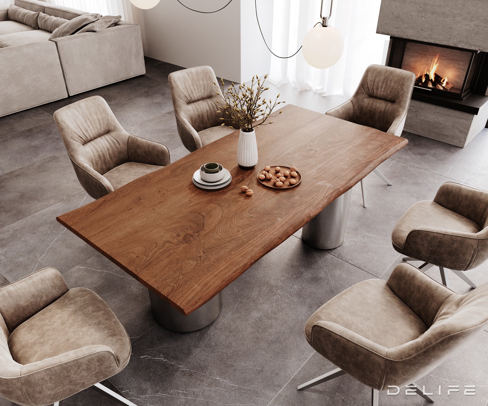 Blagovaonski stol Edge 200x100cm, Materijal: Bagrem