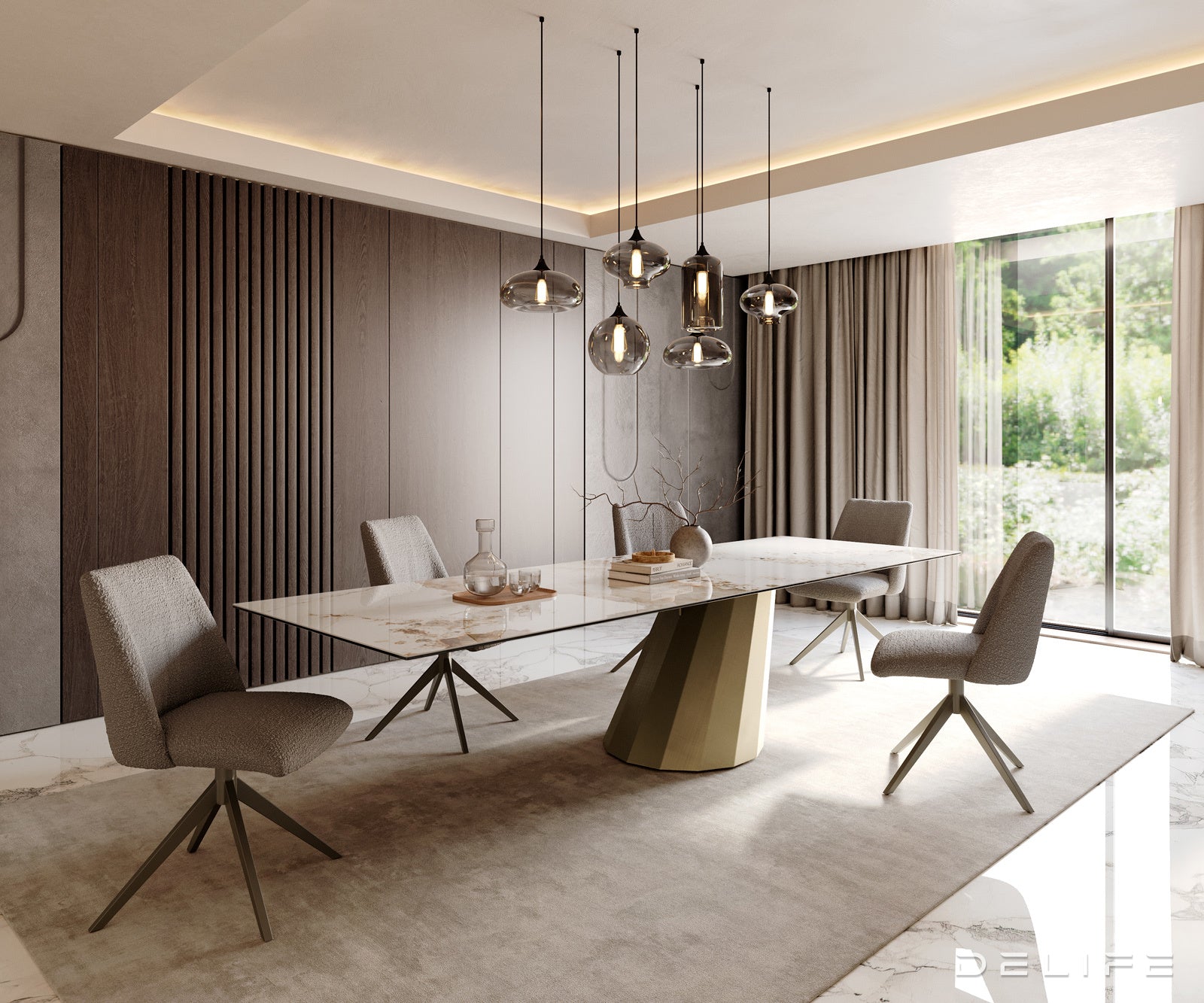 Blagovaonski stol Edge 300x100cm, Materijal: Keramika