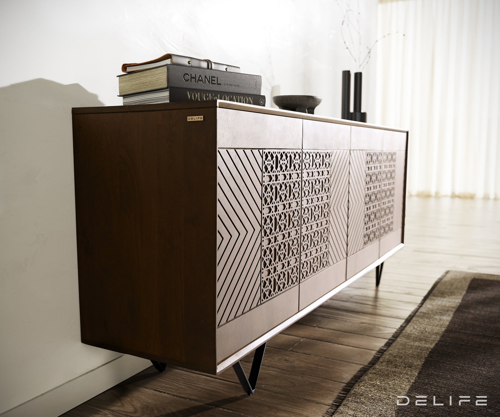 Komoda Manjula 172x40cm, Materijal: Mango