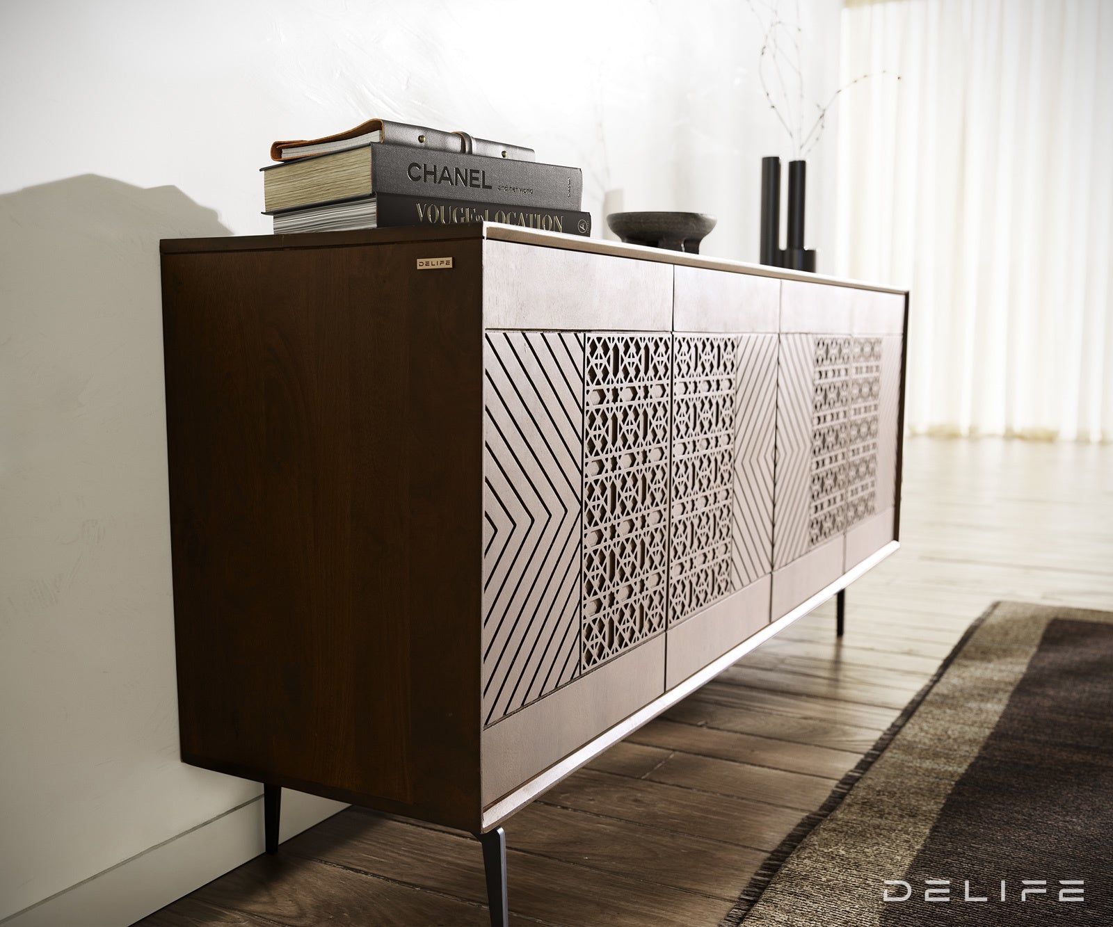 Komoda Manjula 172x40cm, Materijal: Mango