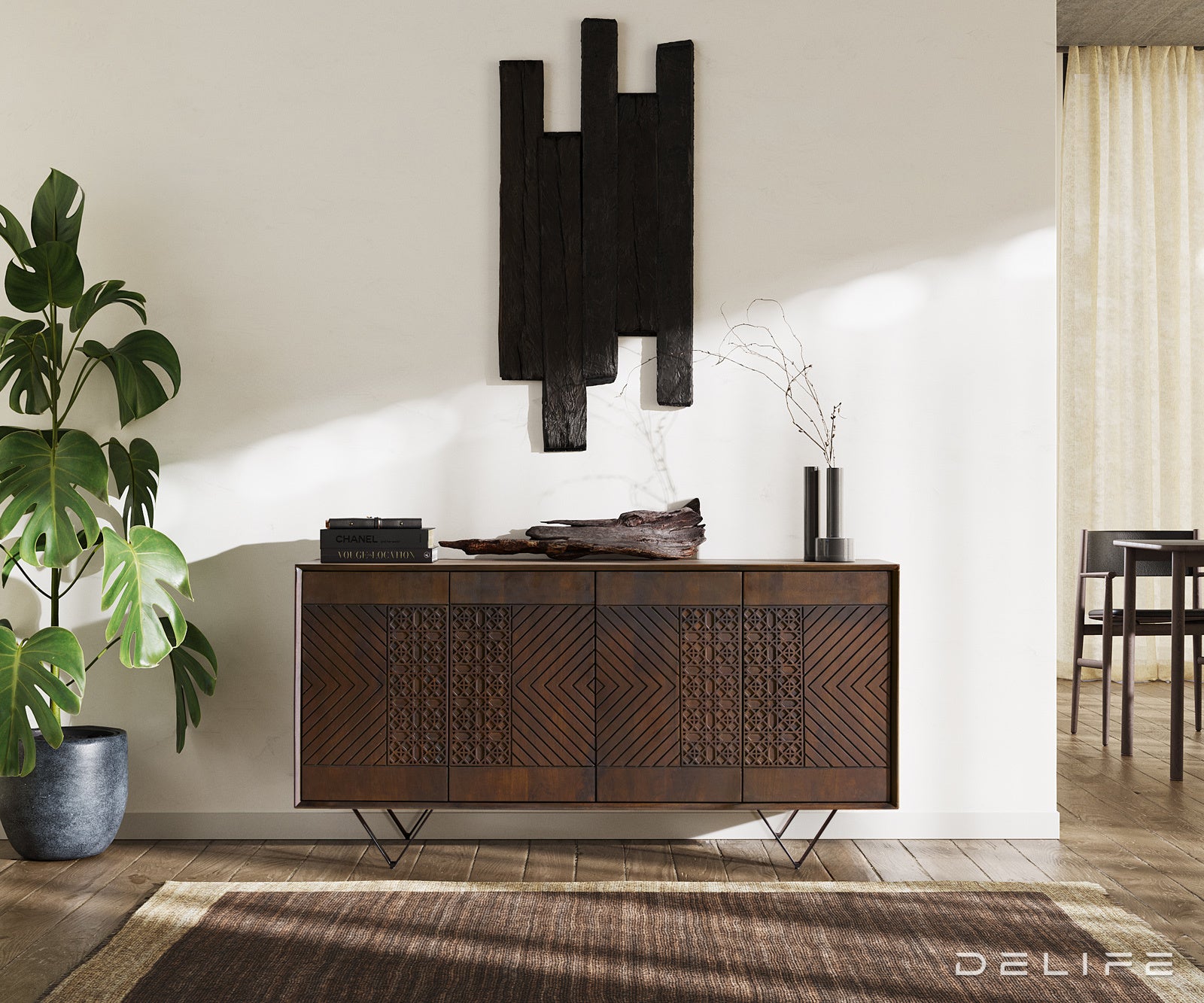 Komoda Manjula 145x40cm, Materijal: Mango